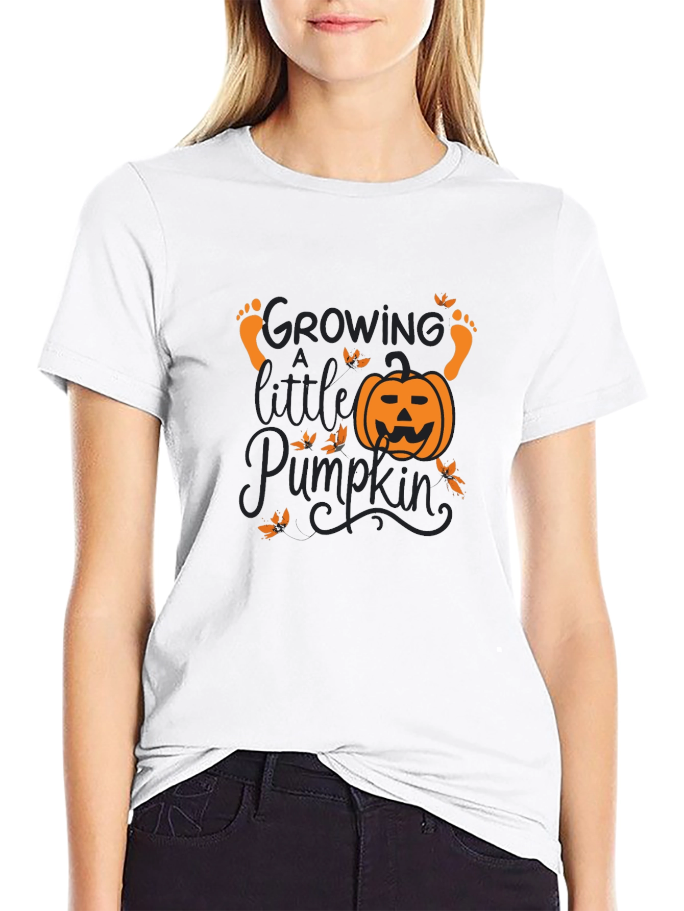 Growing a Little Pumpkin T-Shirt - Black
