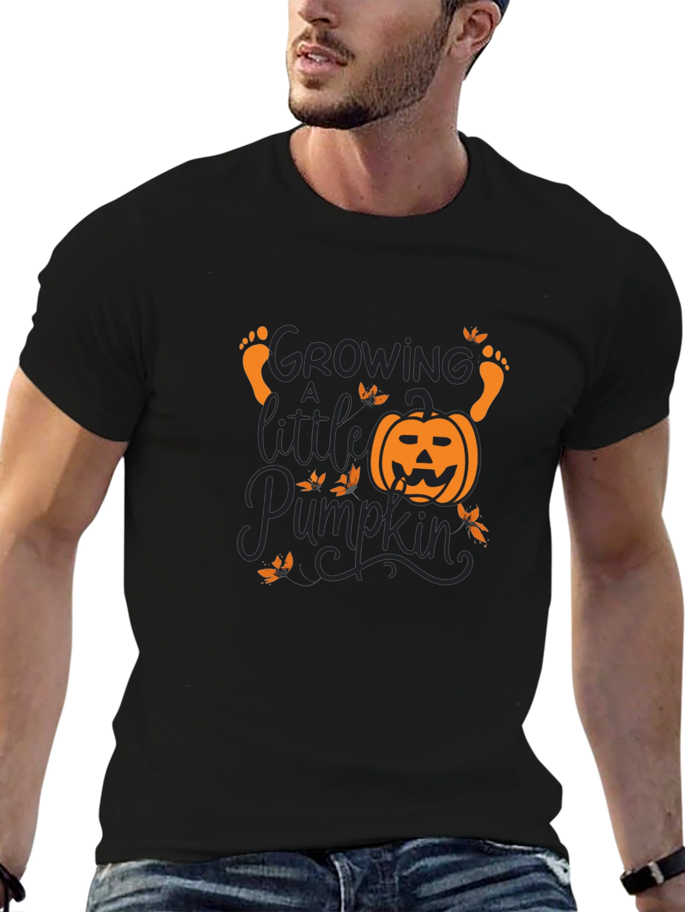 Growing a Little Pumpkin T-Shirt - Black