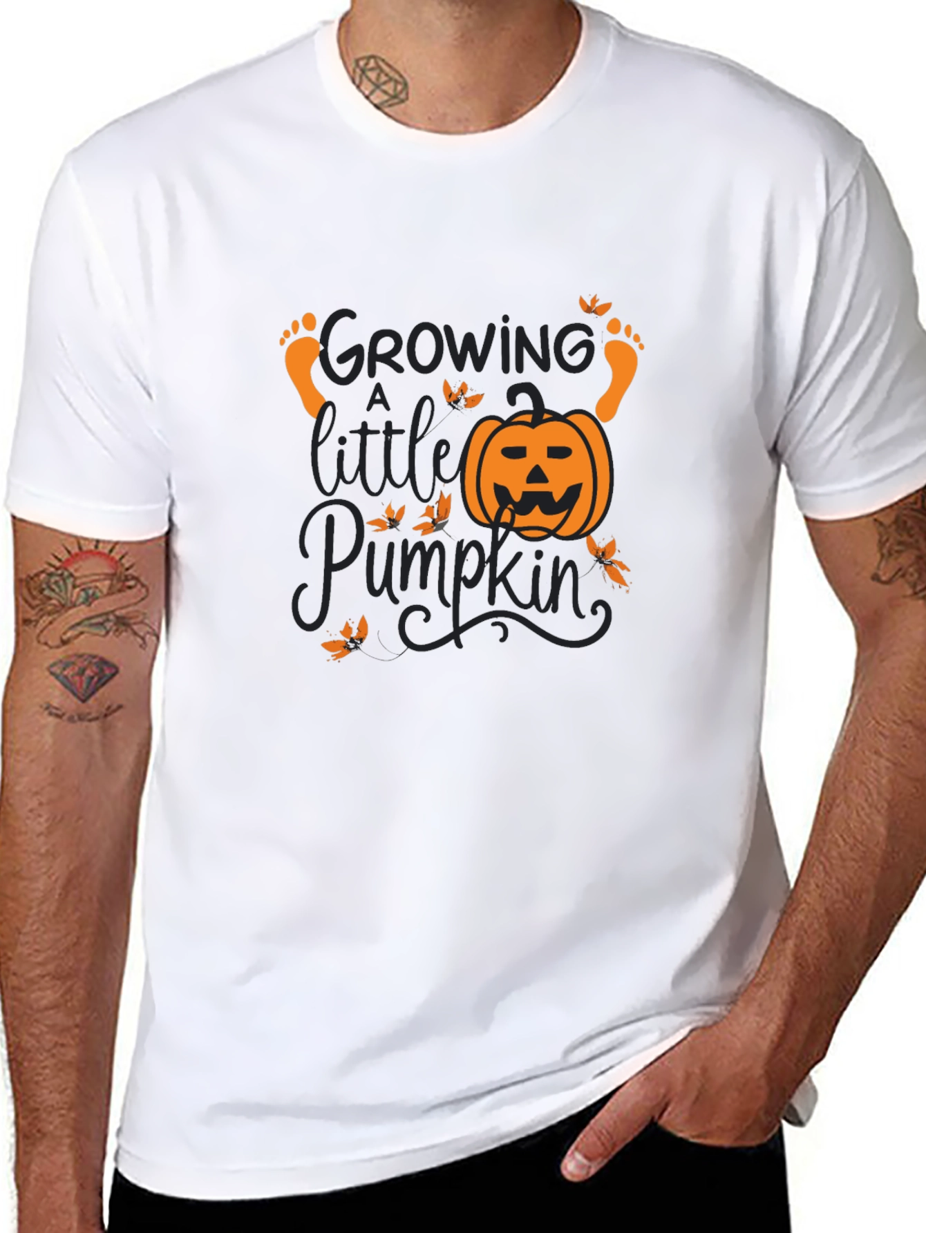 Growing a Little Pumpkin T-Shirt - Black