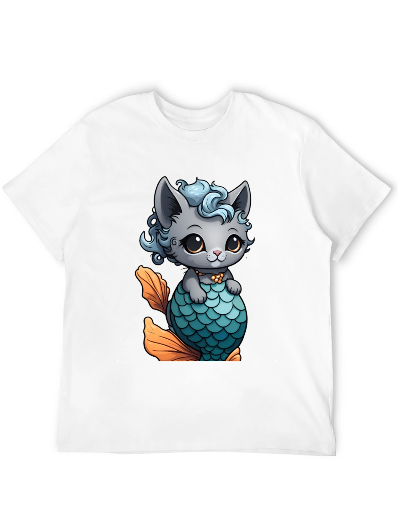 Cute Cat Mermaid T-Shirt - Unique Graphic Tee