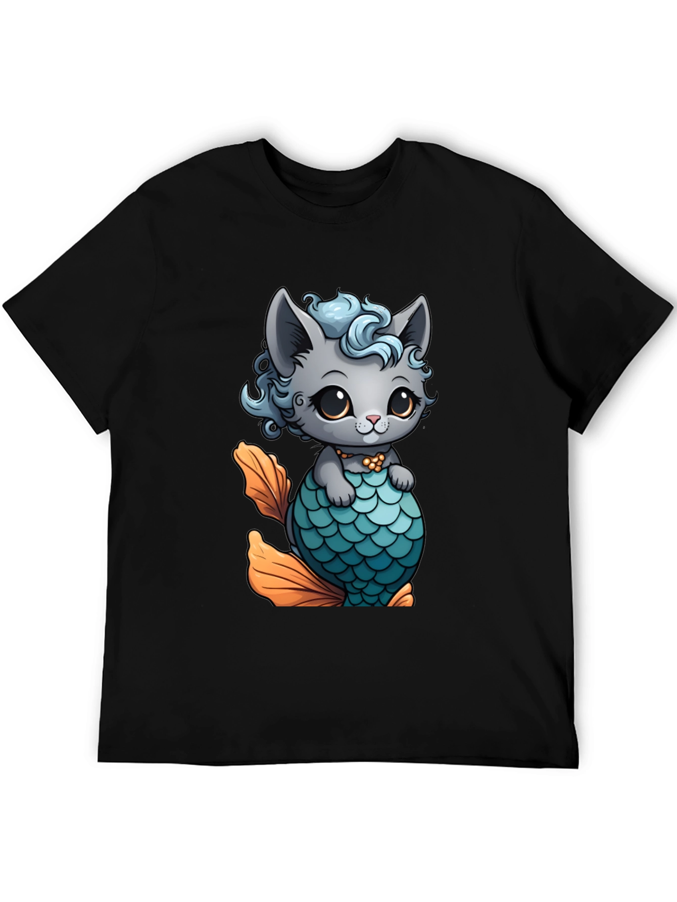 Cute Cat Mermaid T-Shirt - Unique Graphic Tee