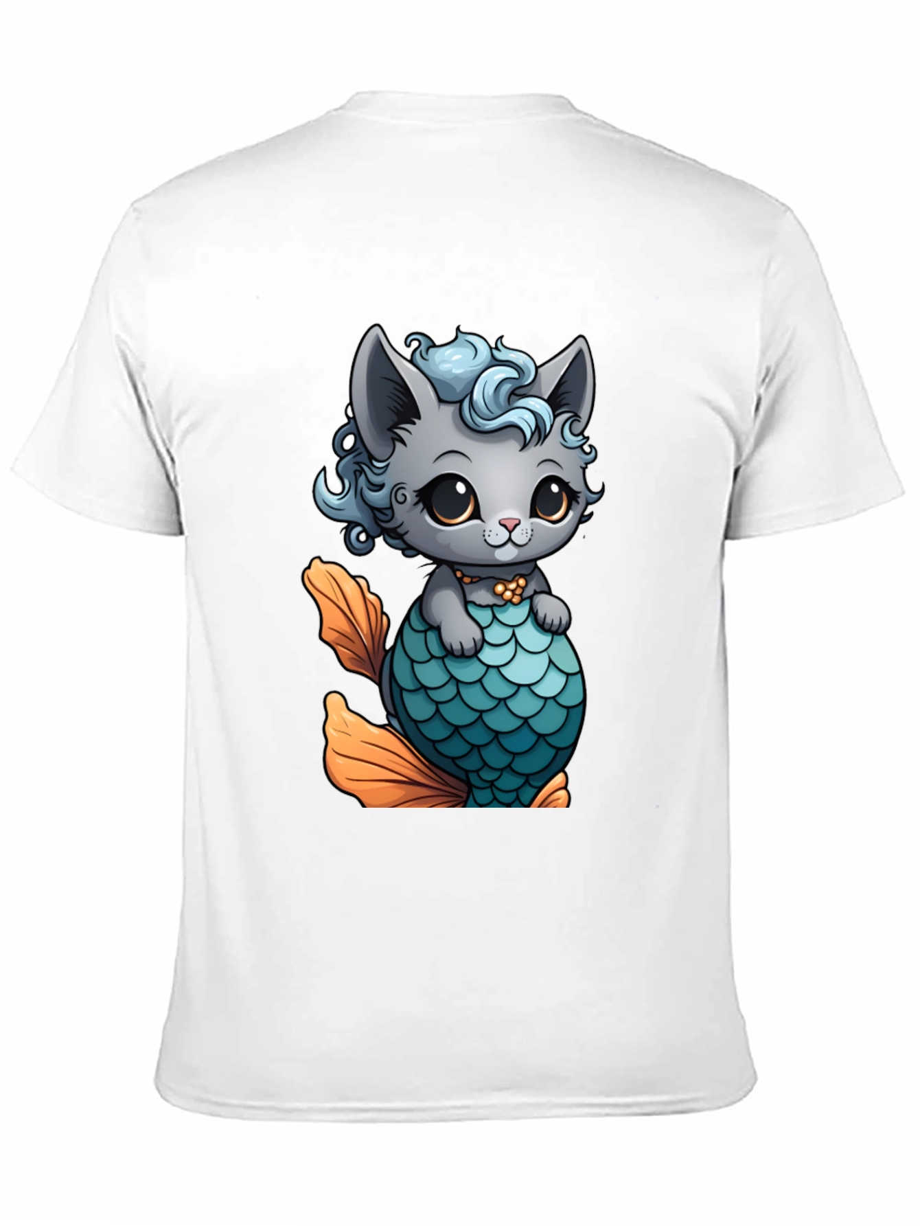 Cute Cat Mermaid T-Shirt - Unique Graphic Tee