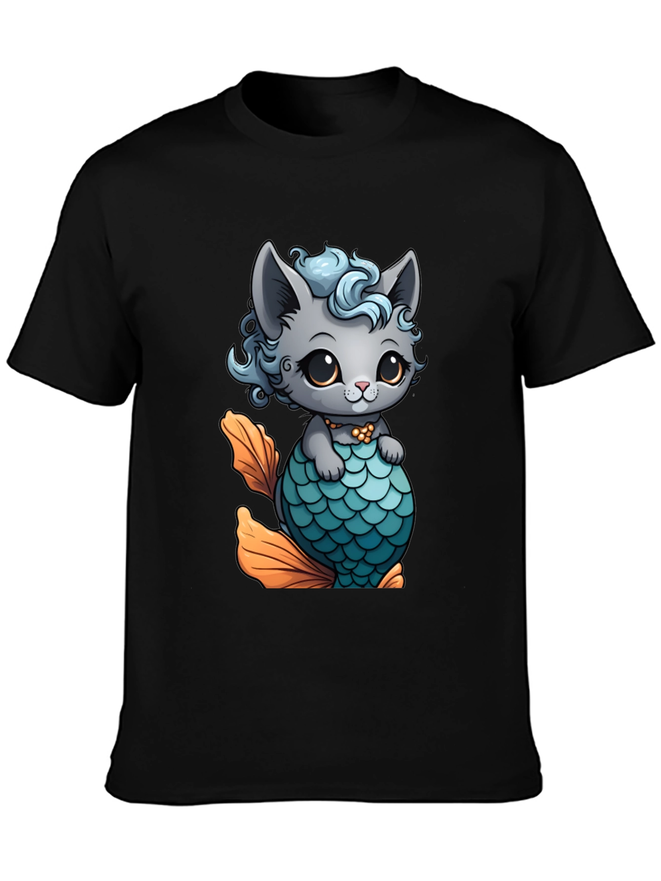 Cute Cat Mermaid T-Shirt - Unique Graphic Tee
