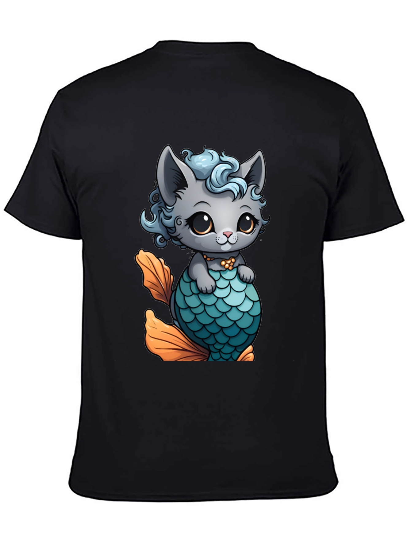 Cute Cat Mermaid T-Shirt - Unique Graphic Tee