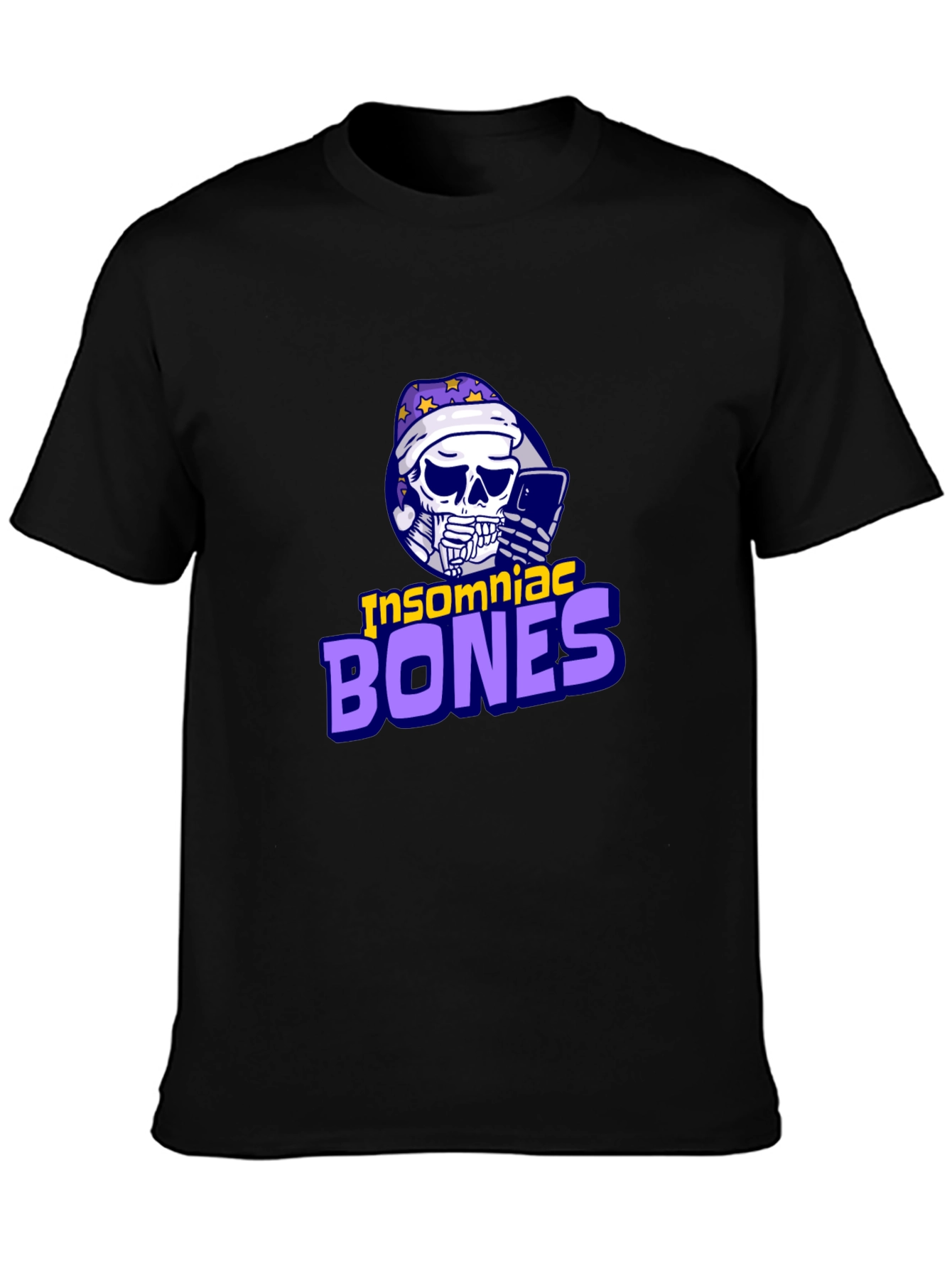 Insomniac Bones Graphic Tee - Trendy Casual Wear