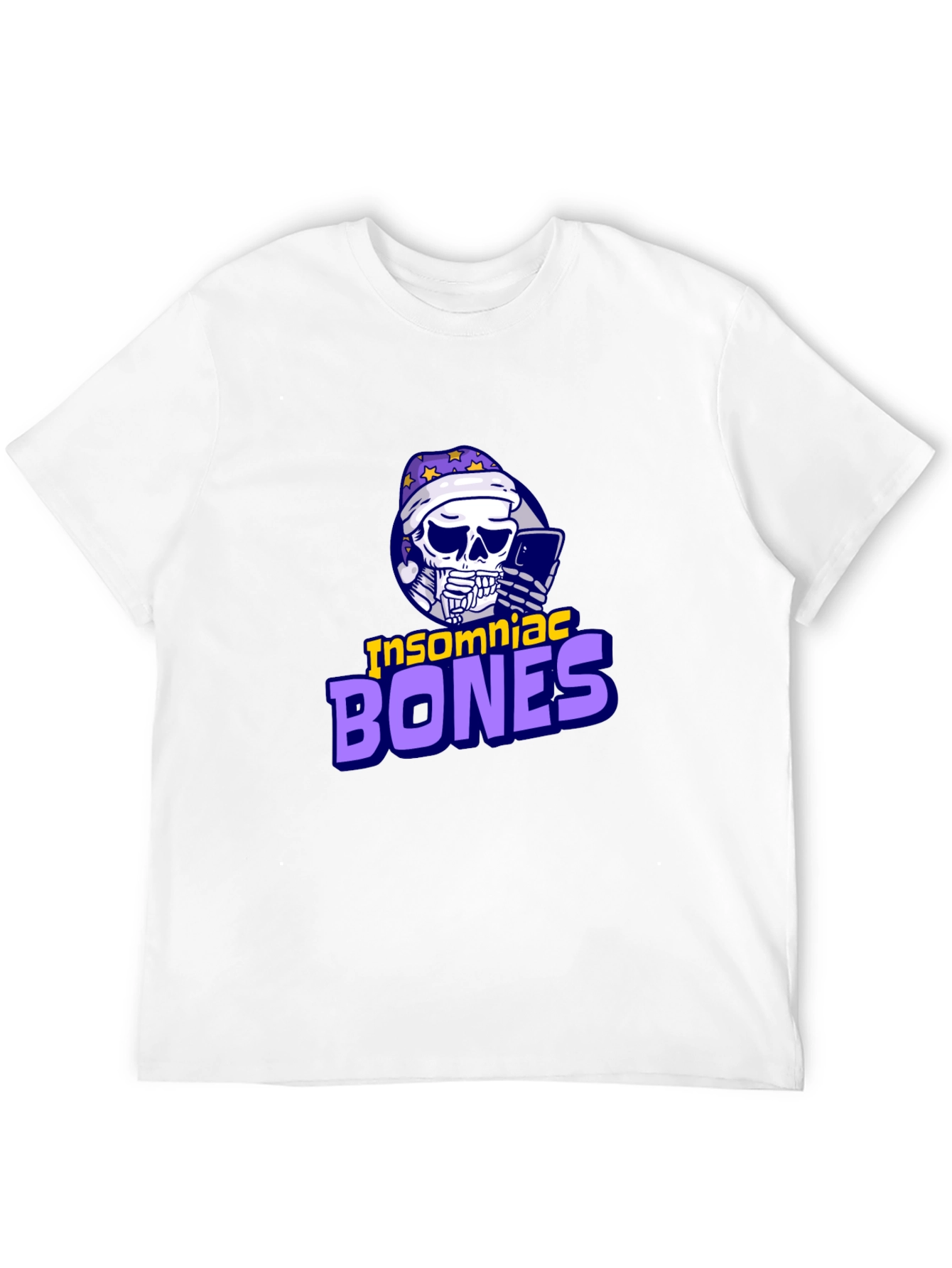 Insomniac Bones Graphic Tee - Trendy Casual Wear