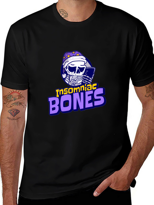 Insomniac Bones Graphic Tee - Trendy Casual Wear
