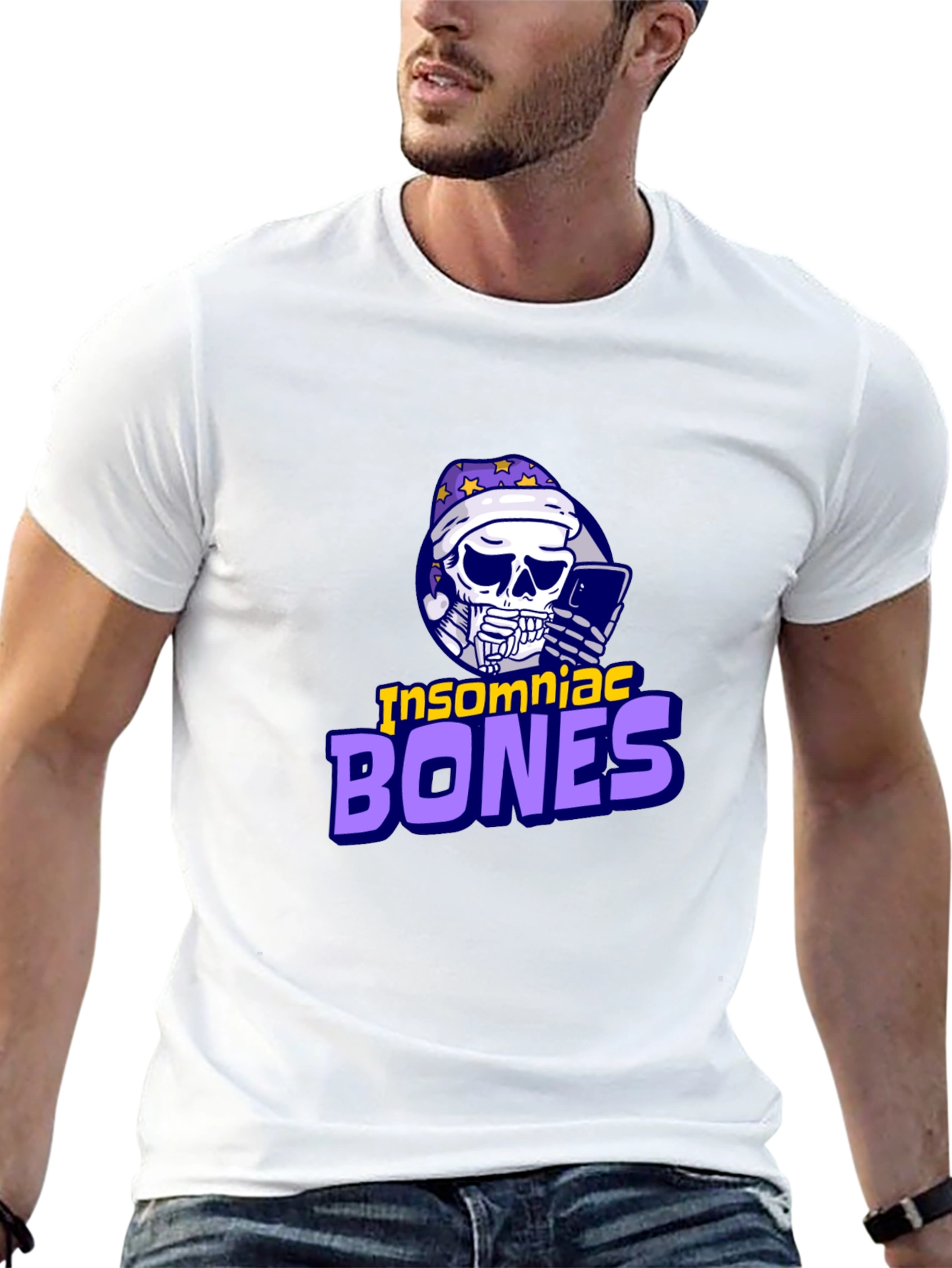 Insomniac Bones Graphic Tee - Trendy Casual Wear
