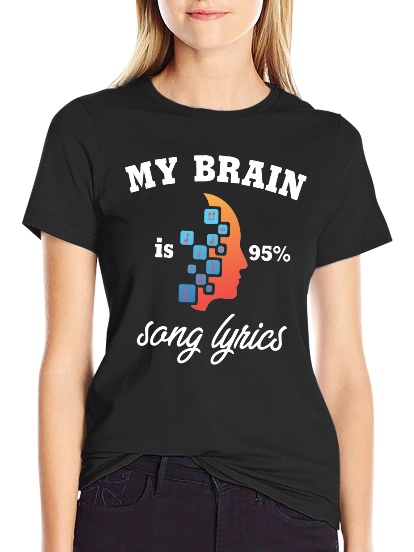 My Brain 95% Song Lyrics T-Shirt