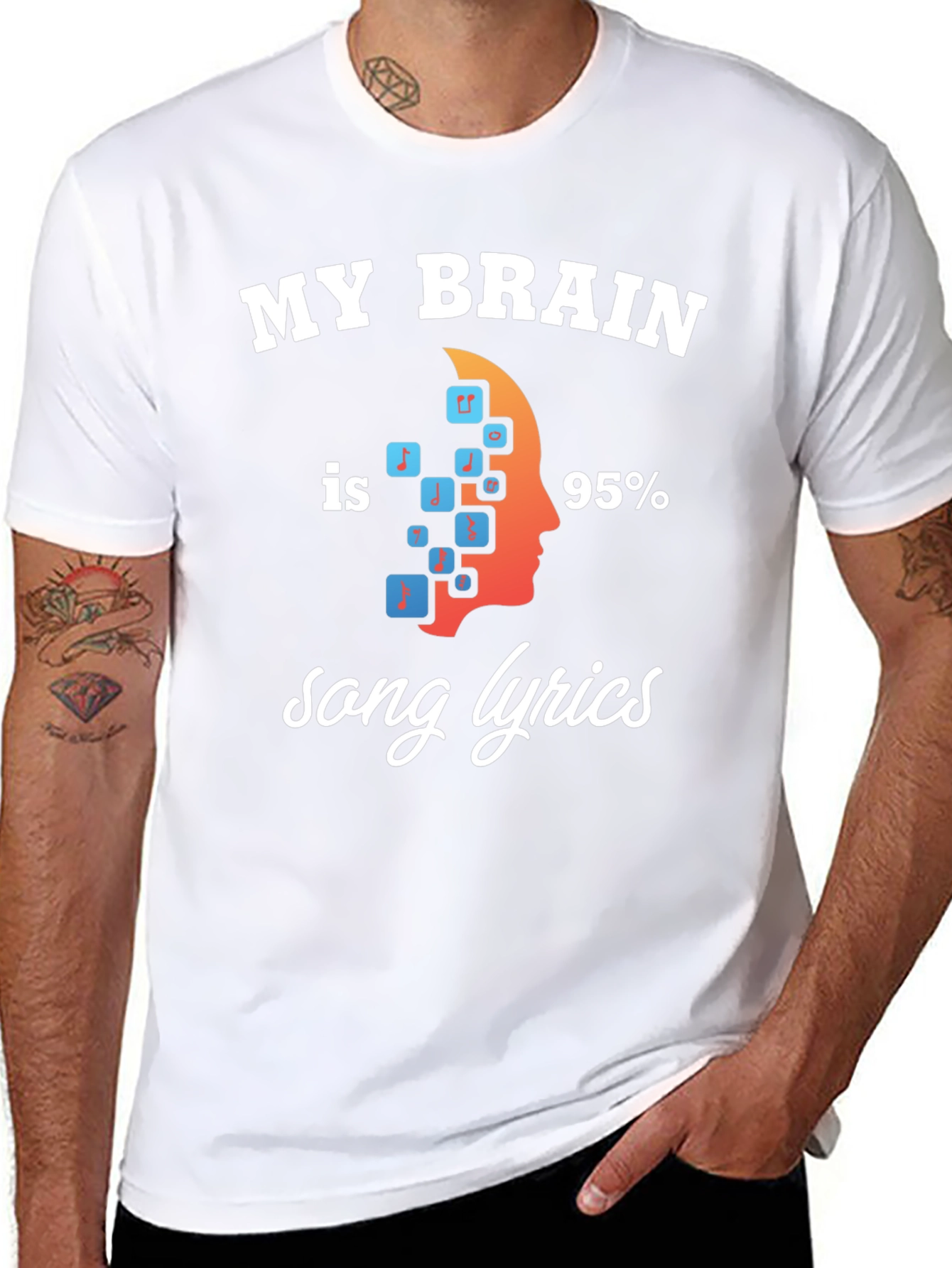 My Brain 95% Song Lyrics T-Shirt
