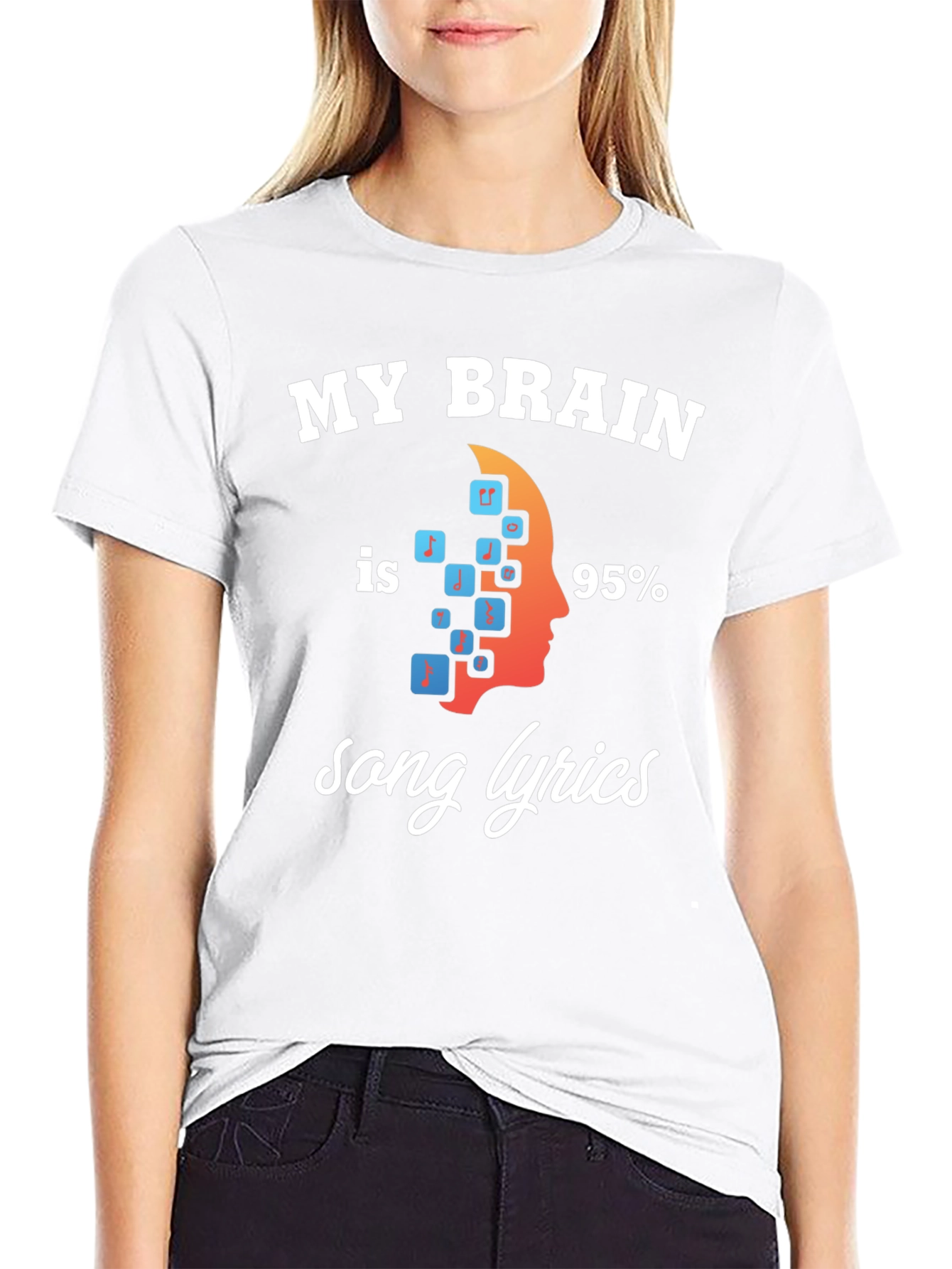My Brain 95% Song Lyrics T-Shirt