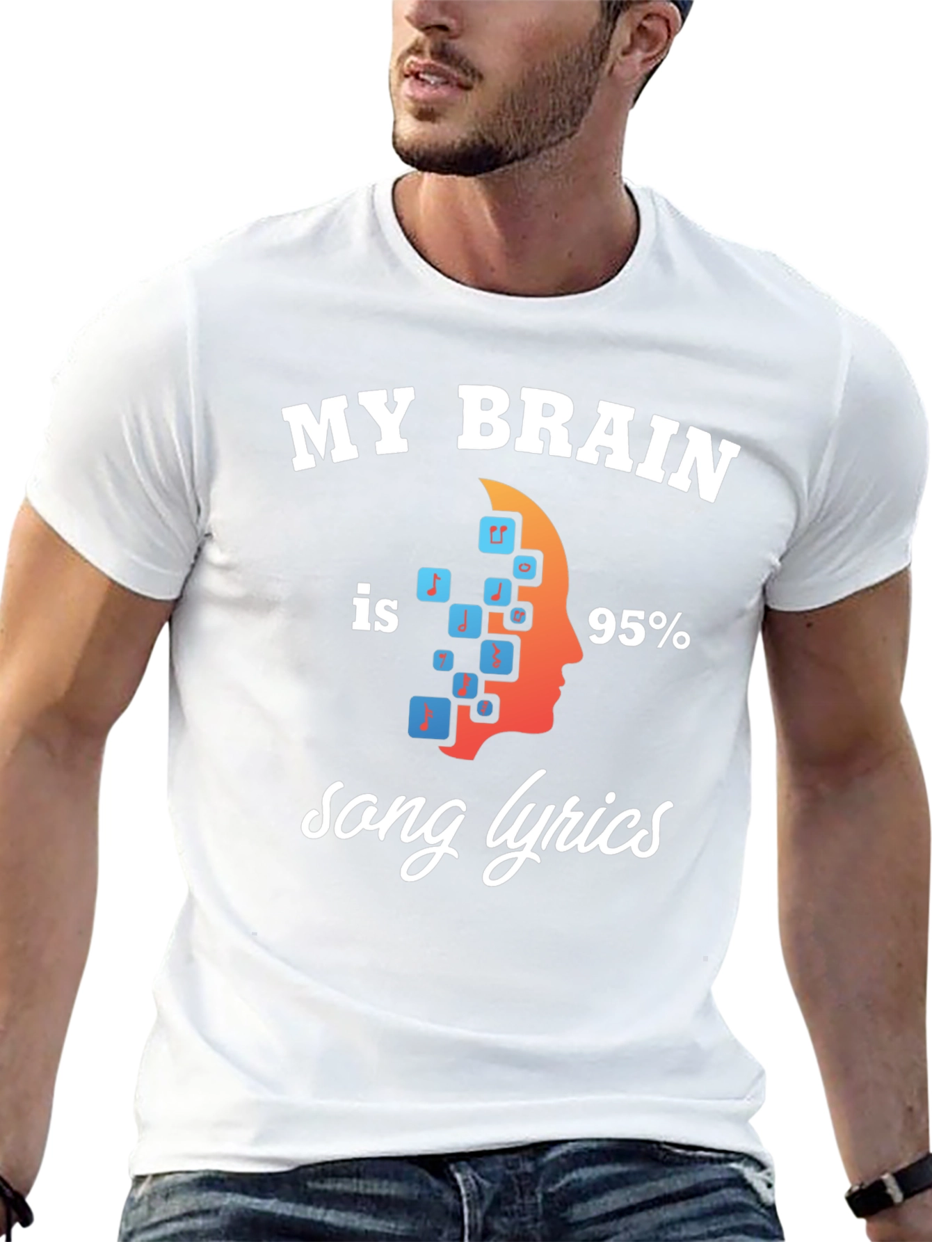 My Brain 95% Song Lyrics T-Shirt