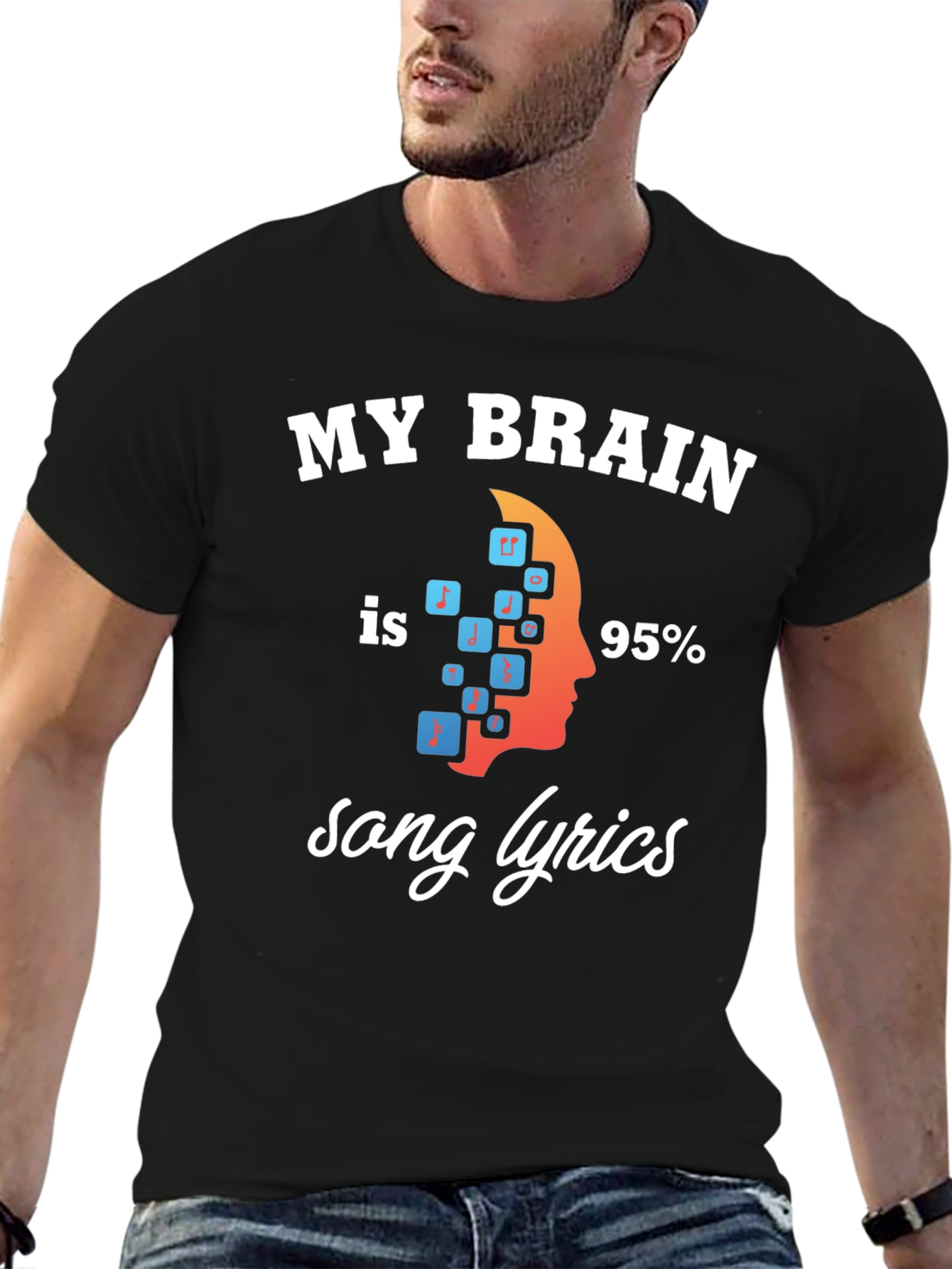 My Brain 95% Song Lyrics T-Shirt