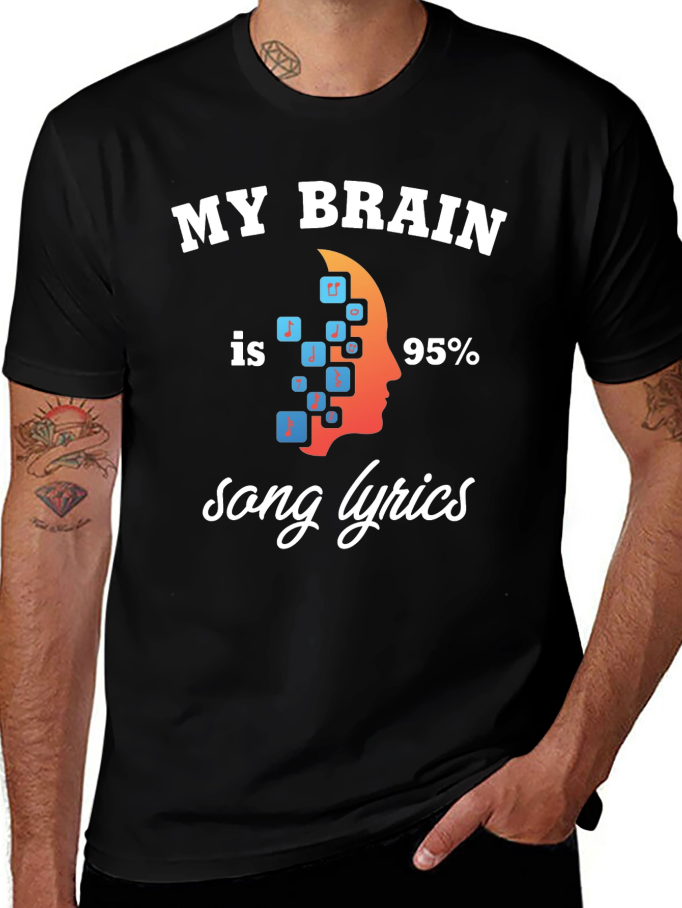 My Brain 95% Song Lyrics T-Shirt