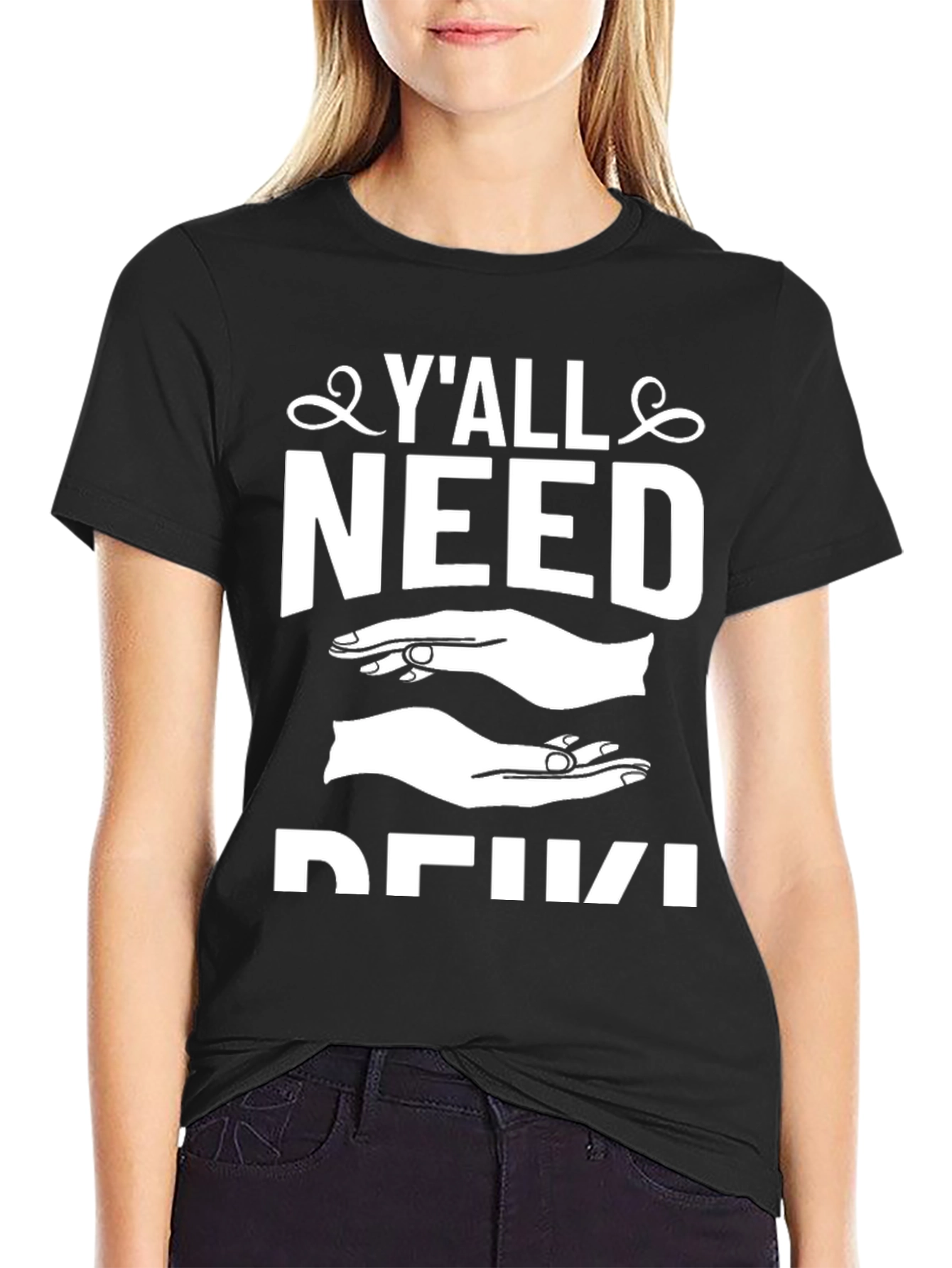 Yall Need Reiki Black T-Shirt