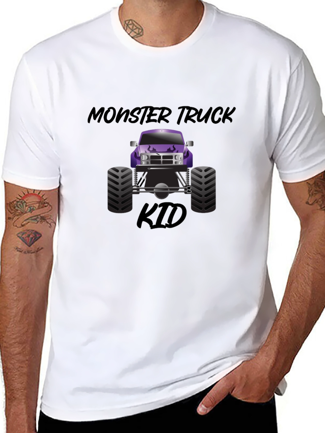 Monster Truck Kid Graphic T-Shirt