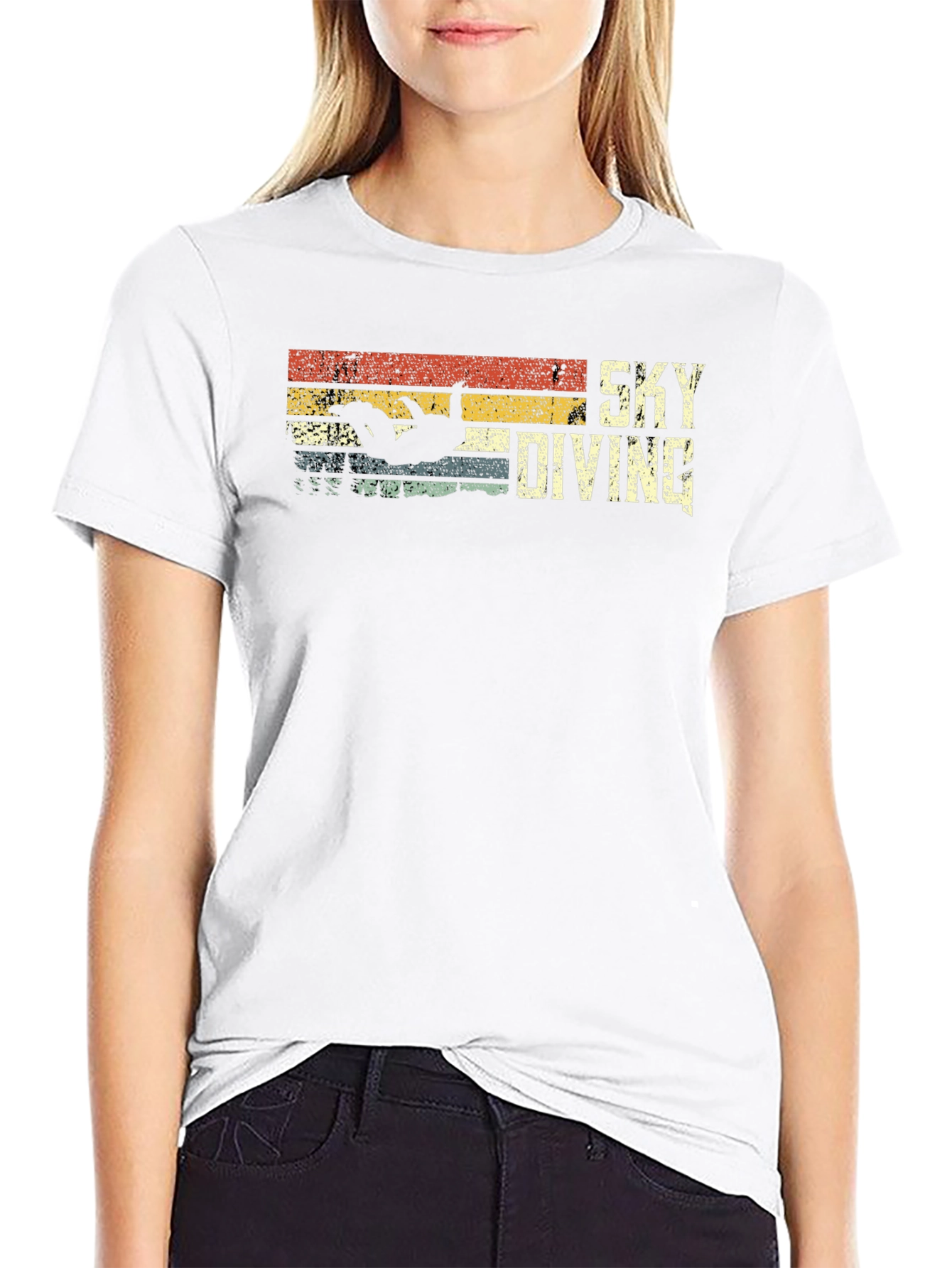 Skydiving Retro Graphic T-Shirt