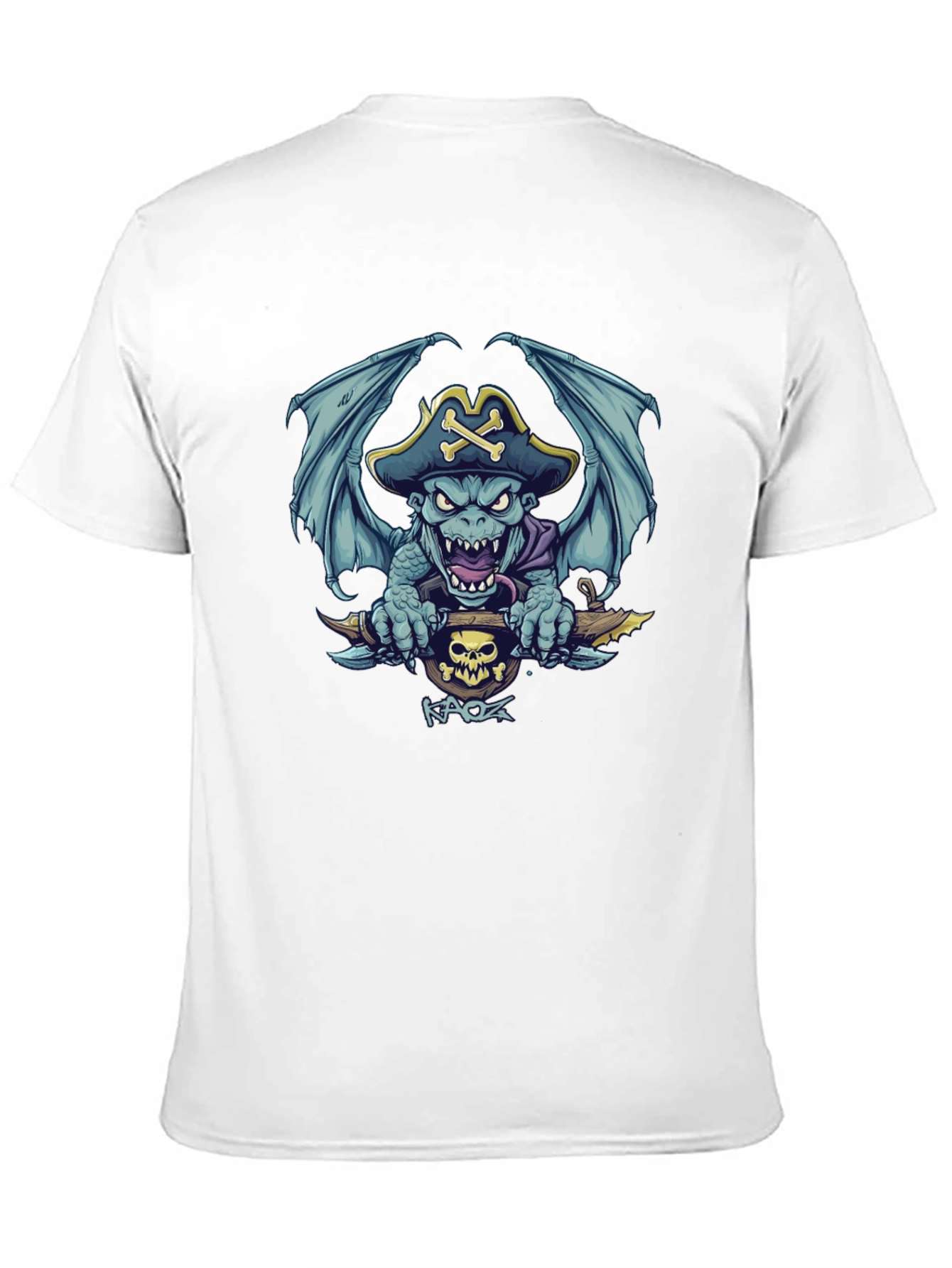 Pirate Dragon Graphic Tee - Mens Black T-Shirt