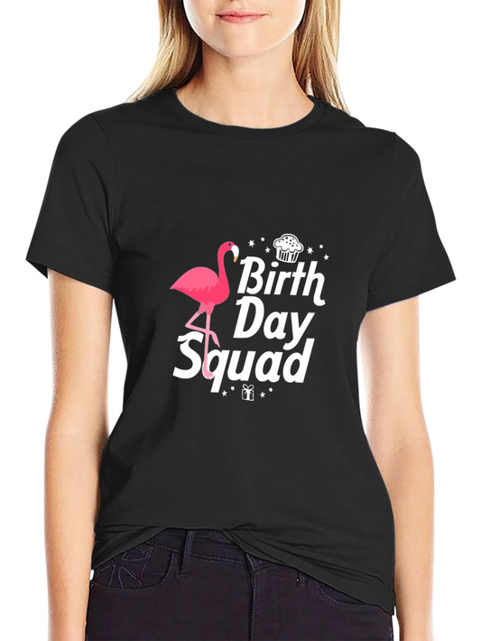Birthday Squad Flamingo T-Shirt