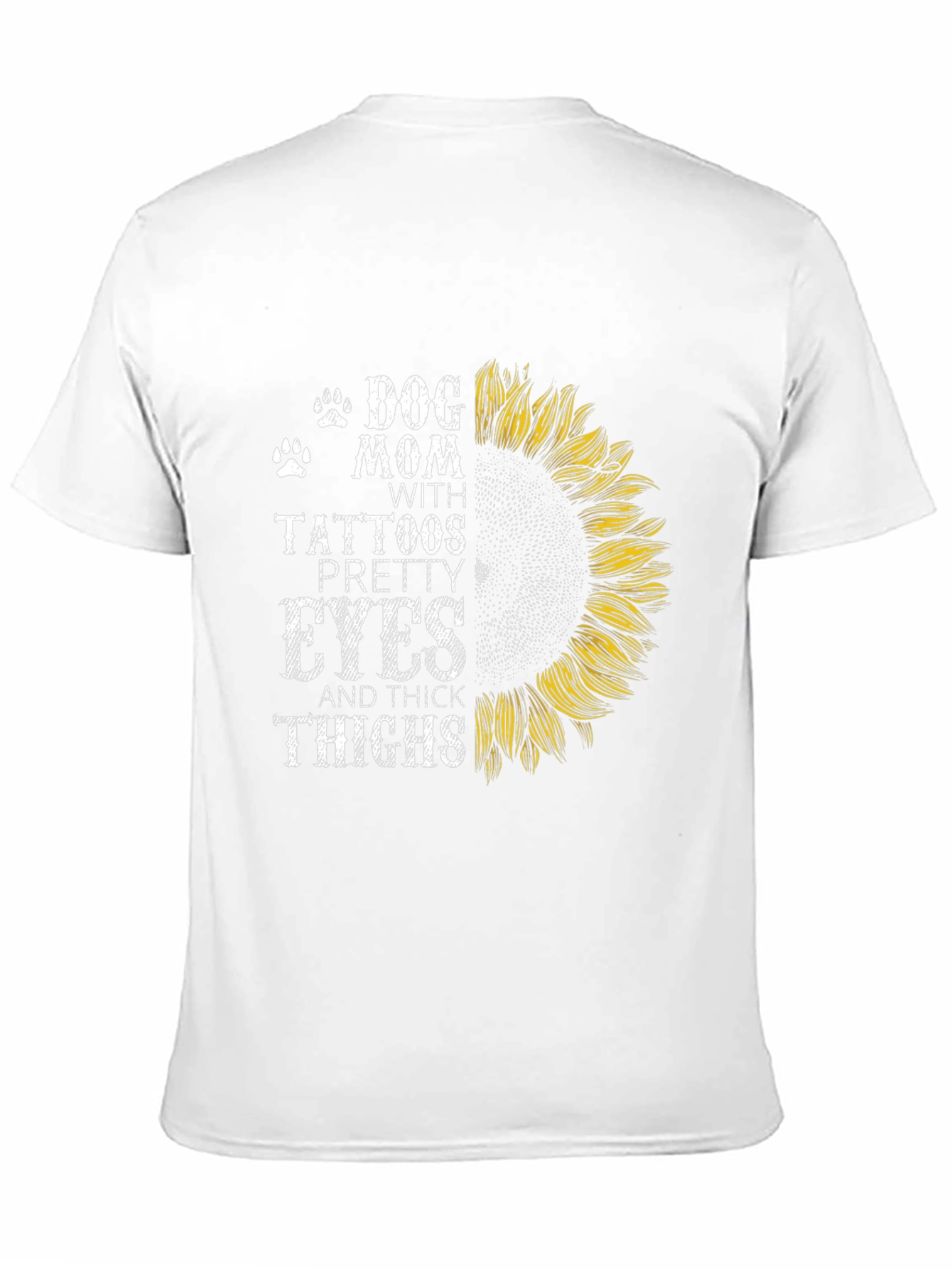 Dog Mom Tattoo Sunflower Graphic T-Shirt