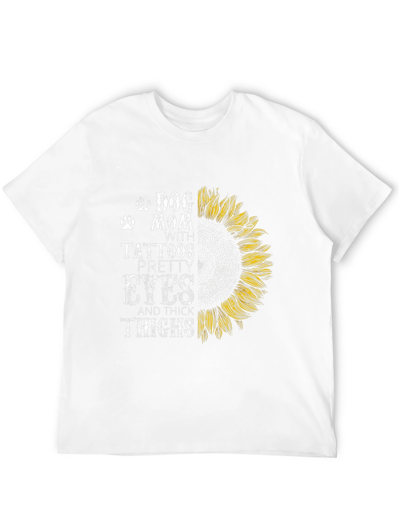 Dog Mom Tattoo Sunflower Graphic T-Shirt