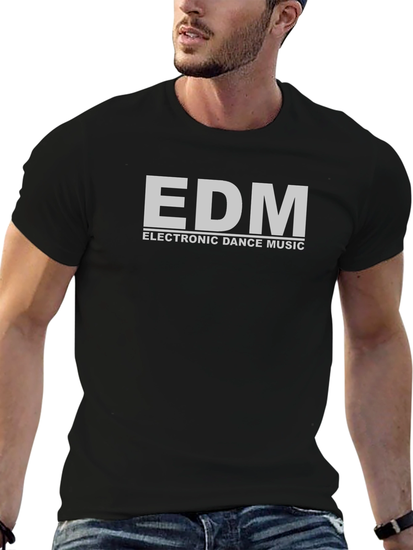 EDM Electronic Dance Music Graphic T-Shirt - Black