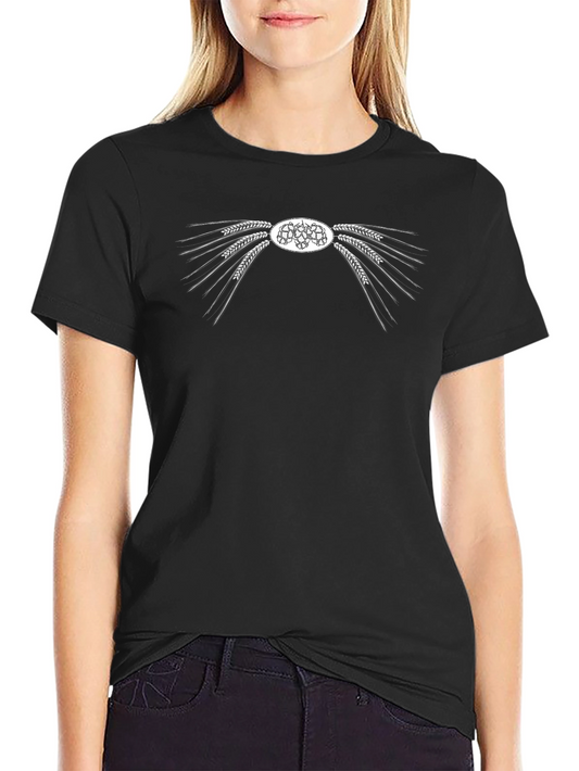 Brewery Tee: Hops & Wheat Graphic Black T-Shirt