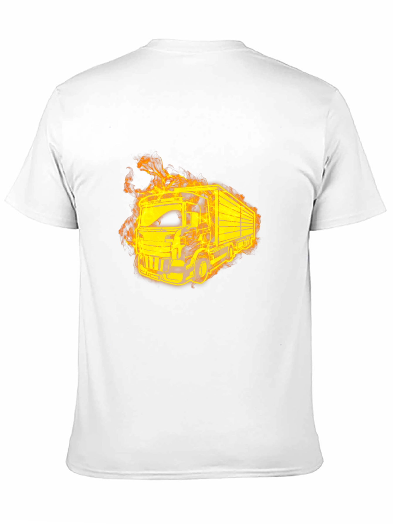 Fiery Truck Graphic Black T-Shirt
