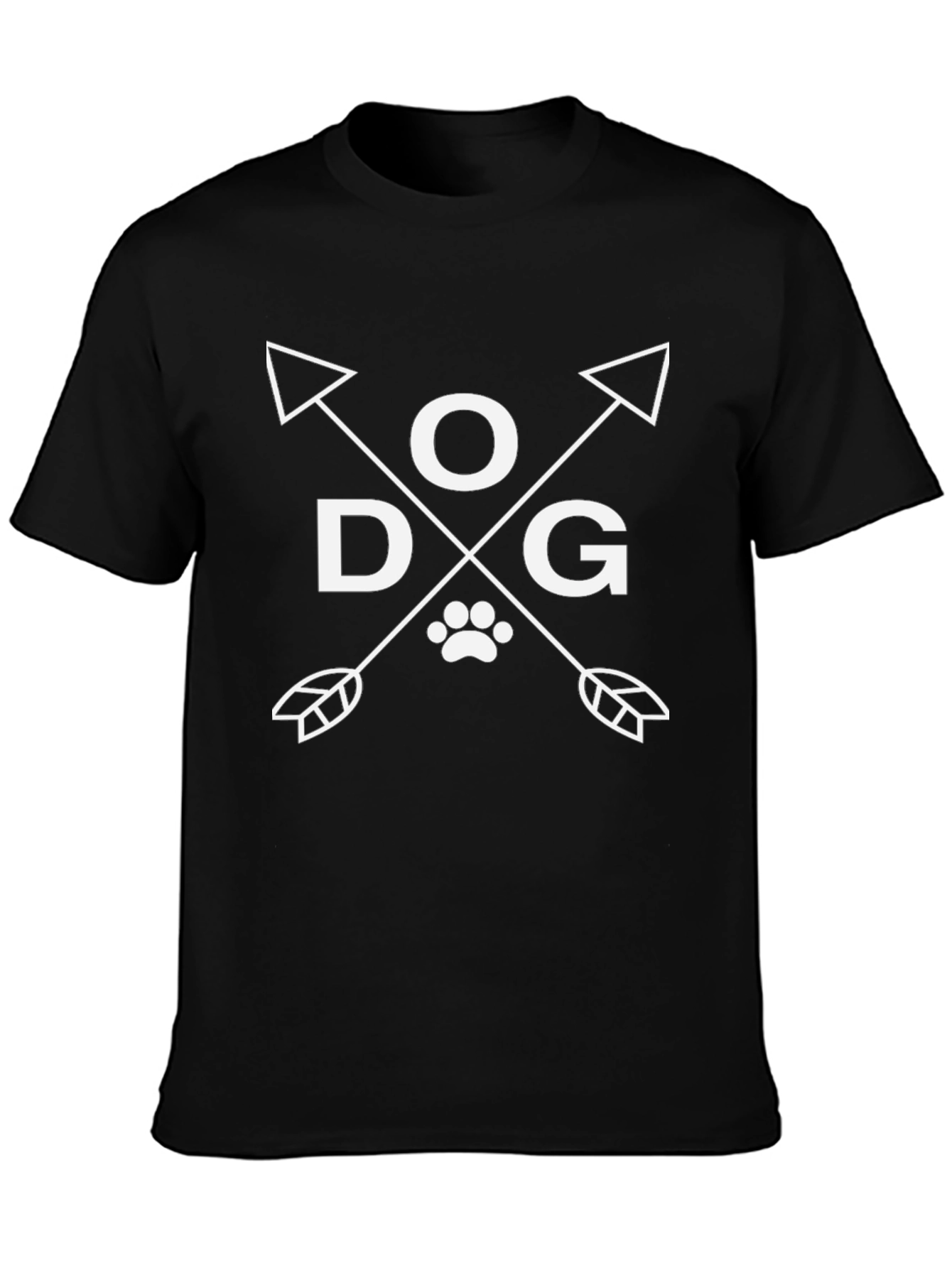 Dog Arrow Graphic T-Shirt - Mens Casual Tee