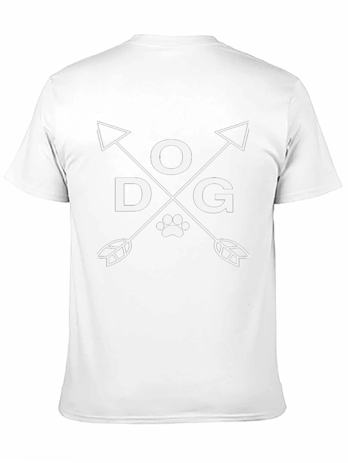 Dog Arrow Graphic T-Shirt - Mens Casual Tee