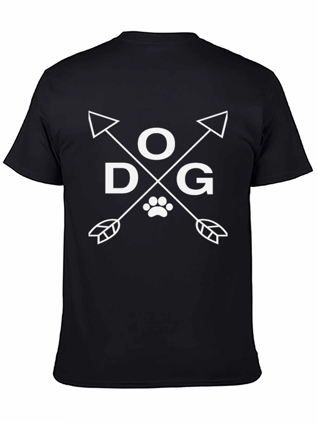Dog Arrow Graphic T-Shirt - Mens Casual Tee