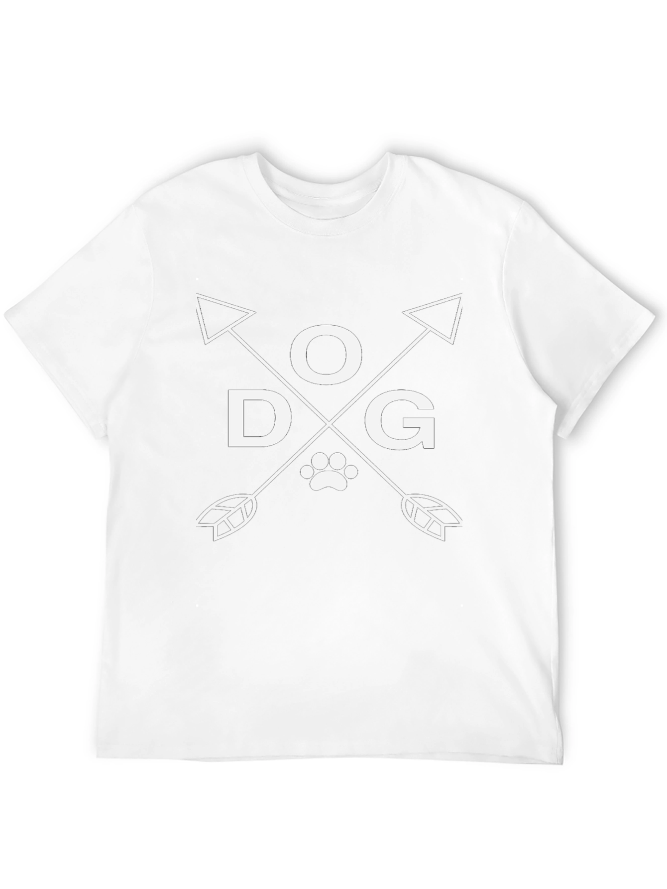 Dog Arrow Graphic T-Shirt - Mens Casual Tee
