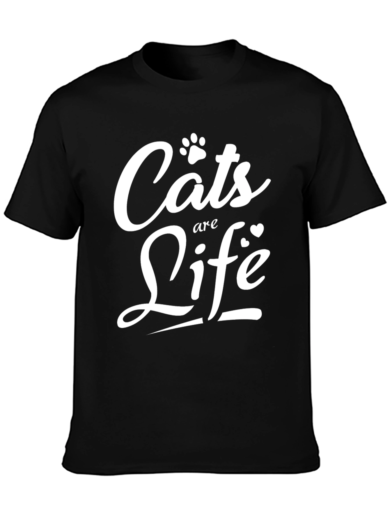 Cats are Life Graphic Tee - Soft Cotton Blend