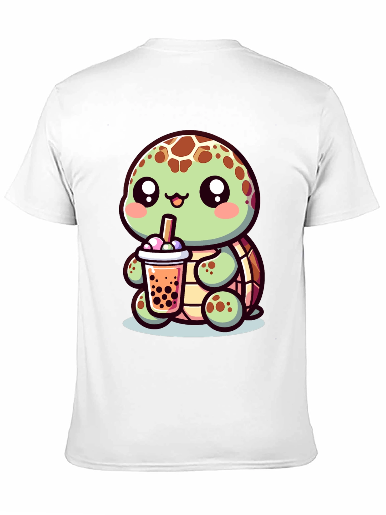 Cute Turtle Boba Tea Graphic Tee