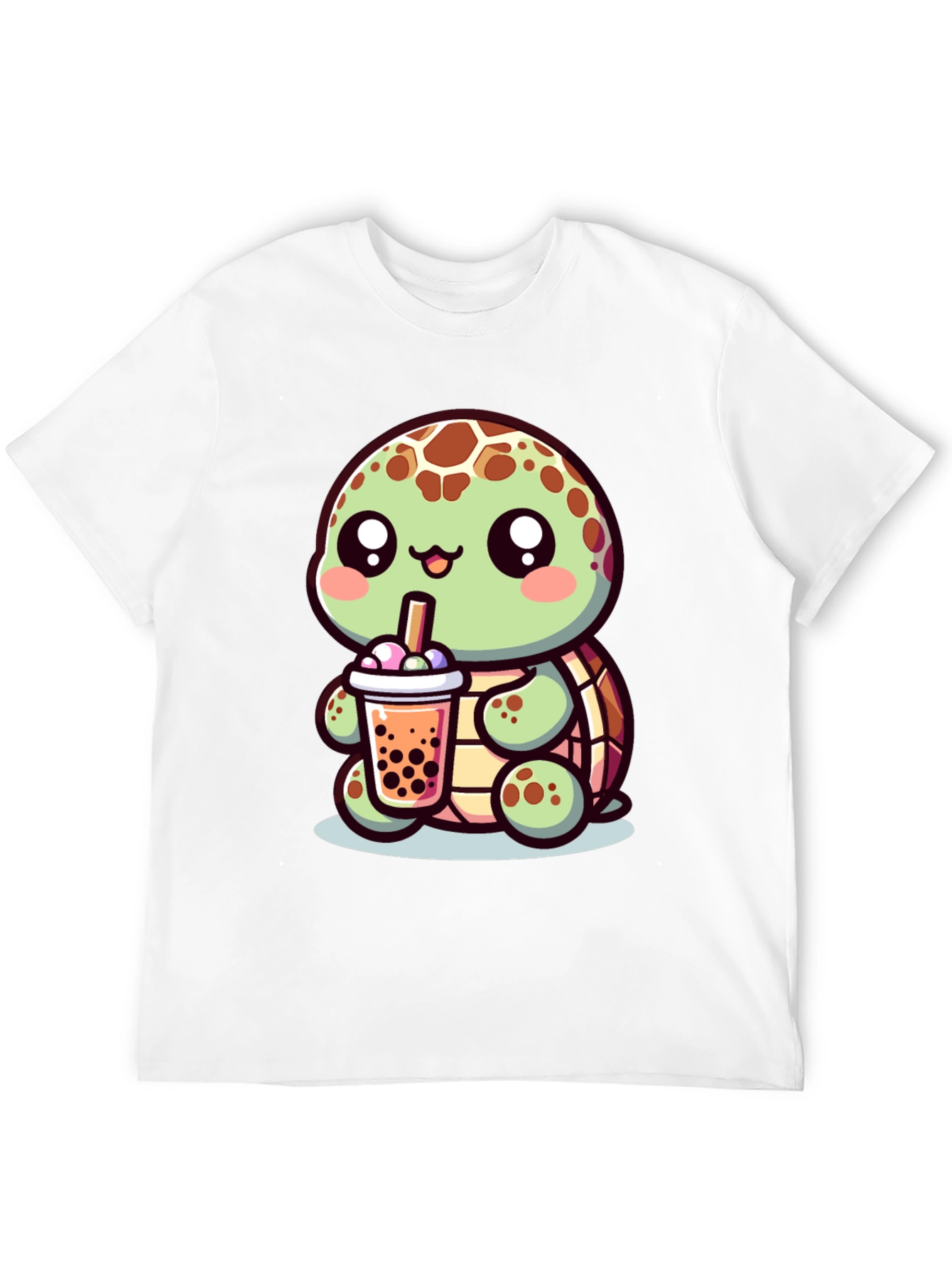 Cute Turtle Boba Tea Graphic Tee