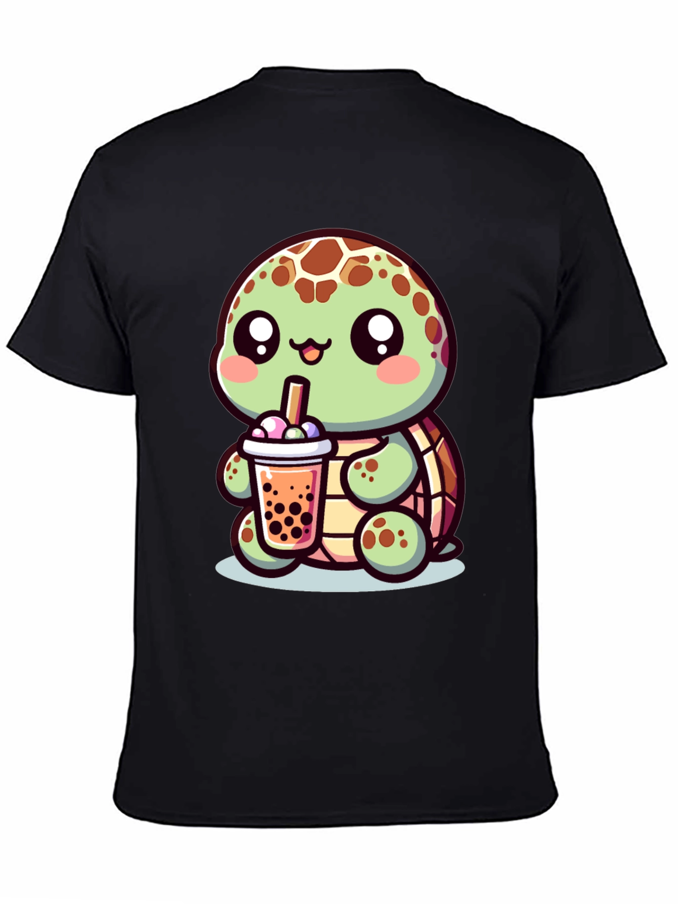 Cute Turtle Boba Tea Graphic Tee