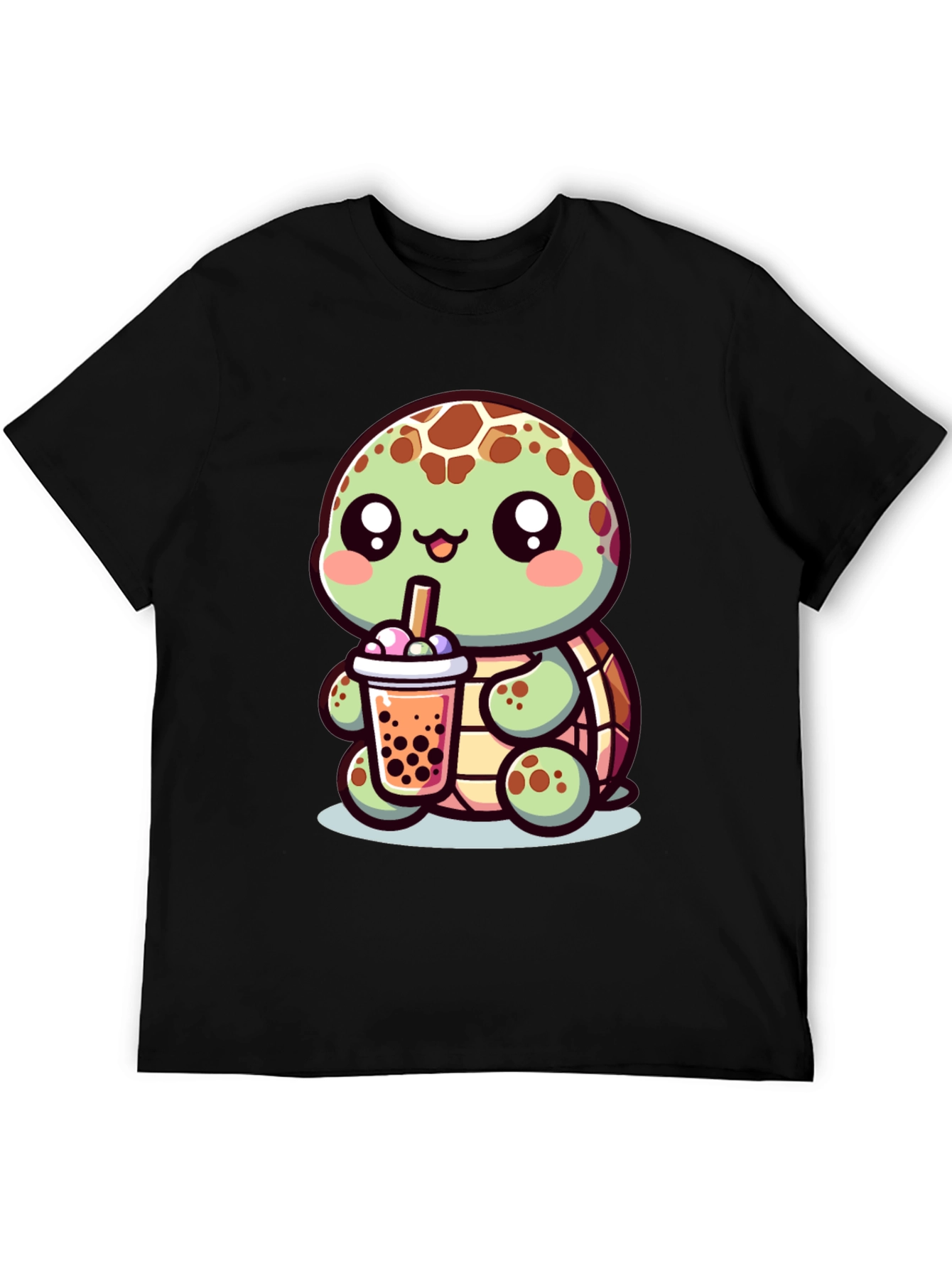 Cute Turtle Boba Tea Graphic Tee