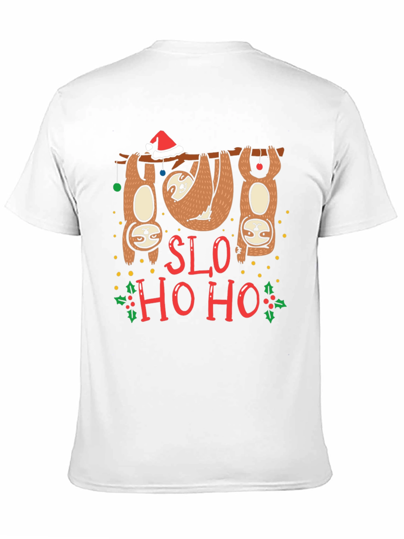Sloth Christmas T-Shirt SLO HO HO