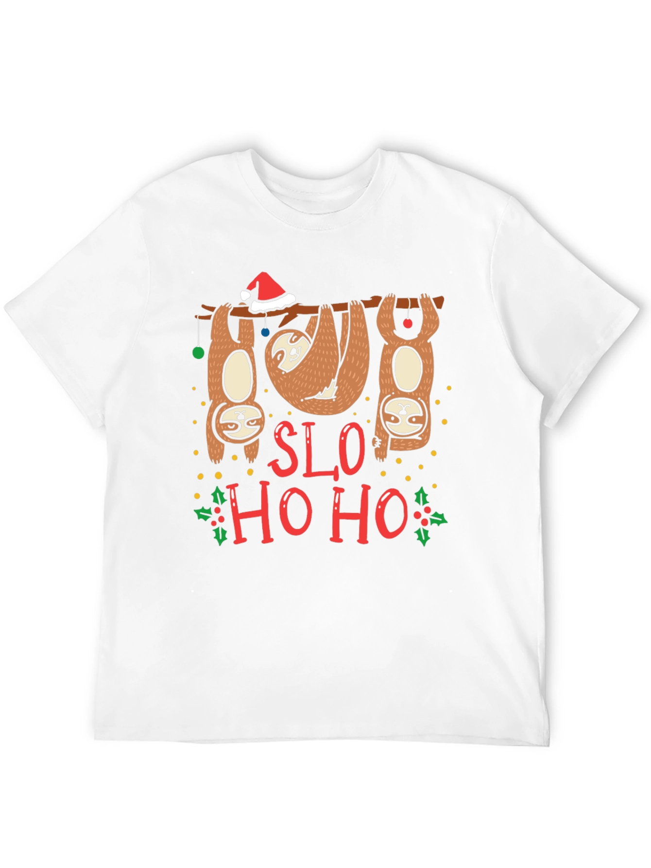 Sloth Christmas T-Shirt SLO HO HO