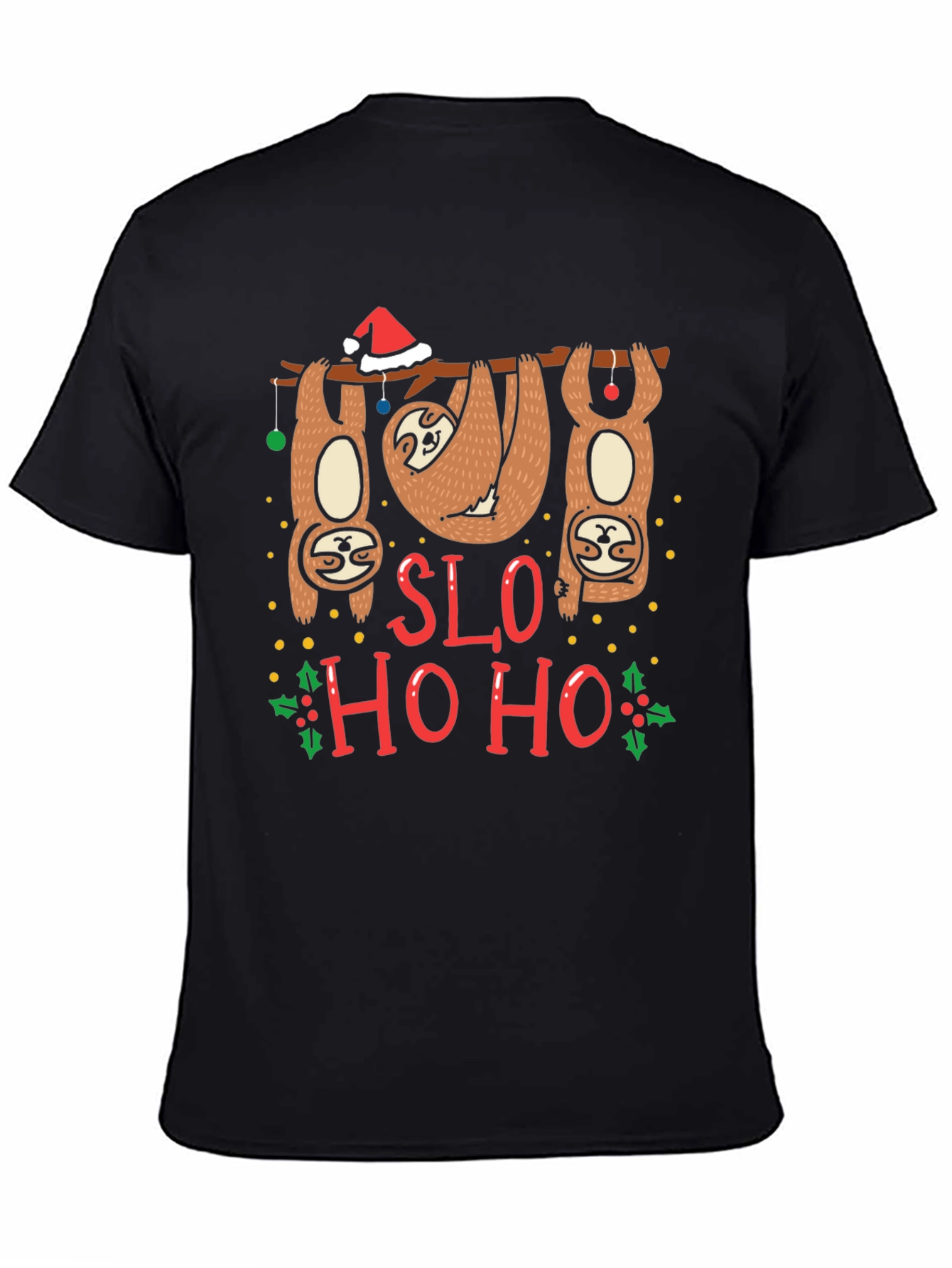 Sloth Christmas T-Shirt SLO HO HO