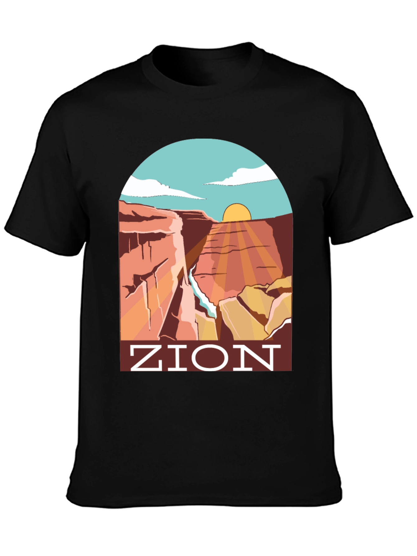 Zion National Park Graphic Tee - Black
