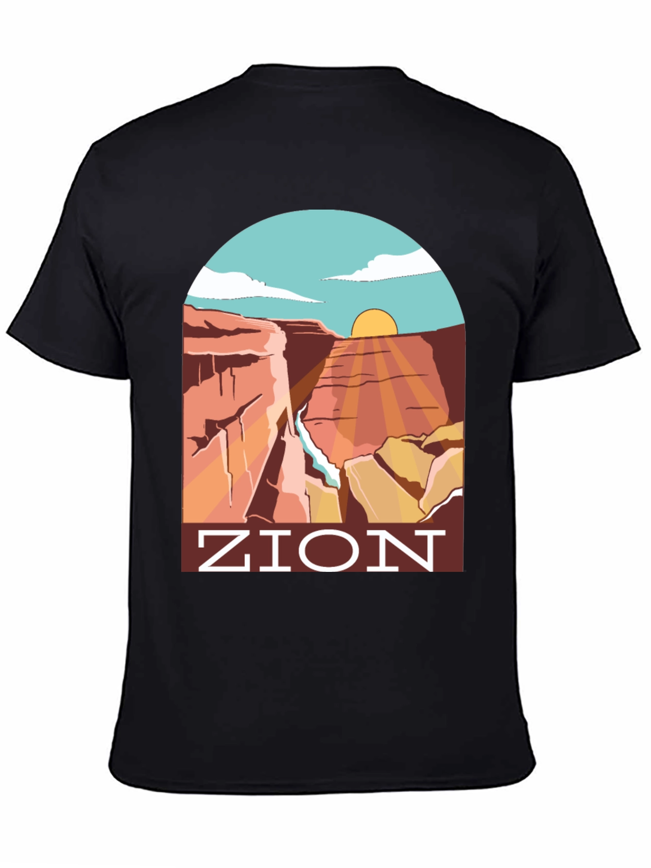 Zion National Park Graphic Tee - Black