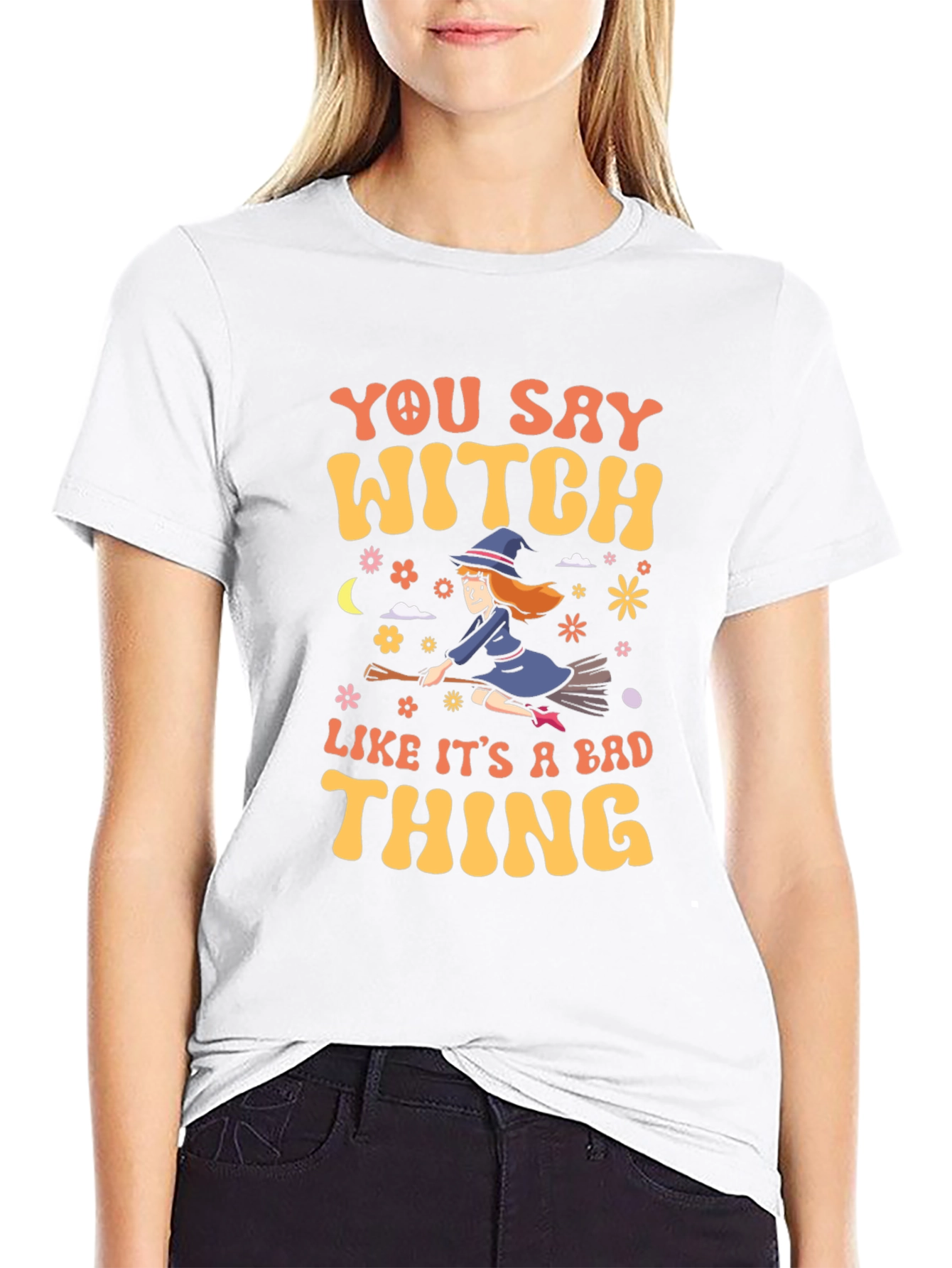Witch Graphic T-Shirt - Bad Thing Quote Tee