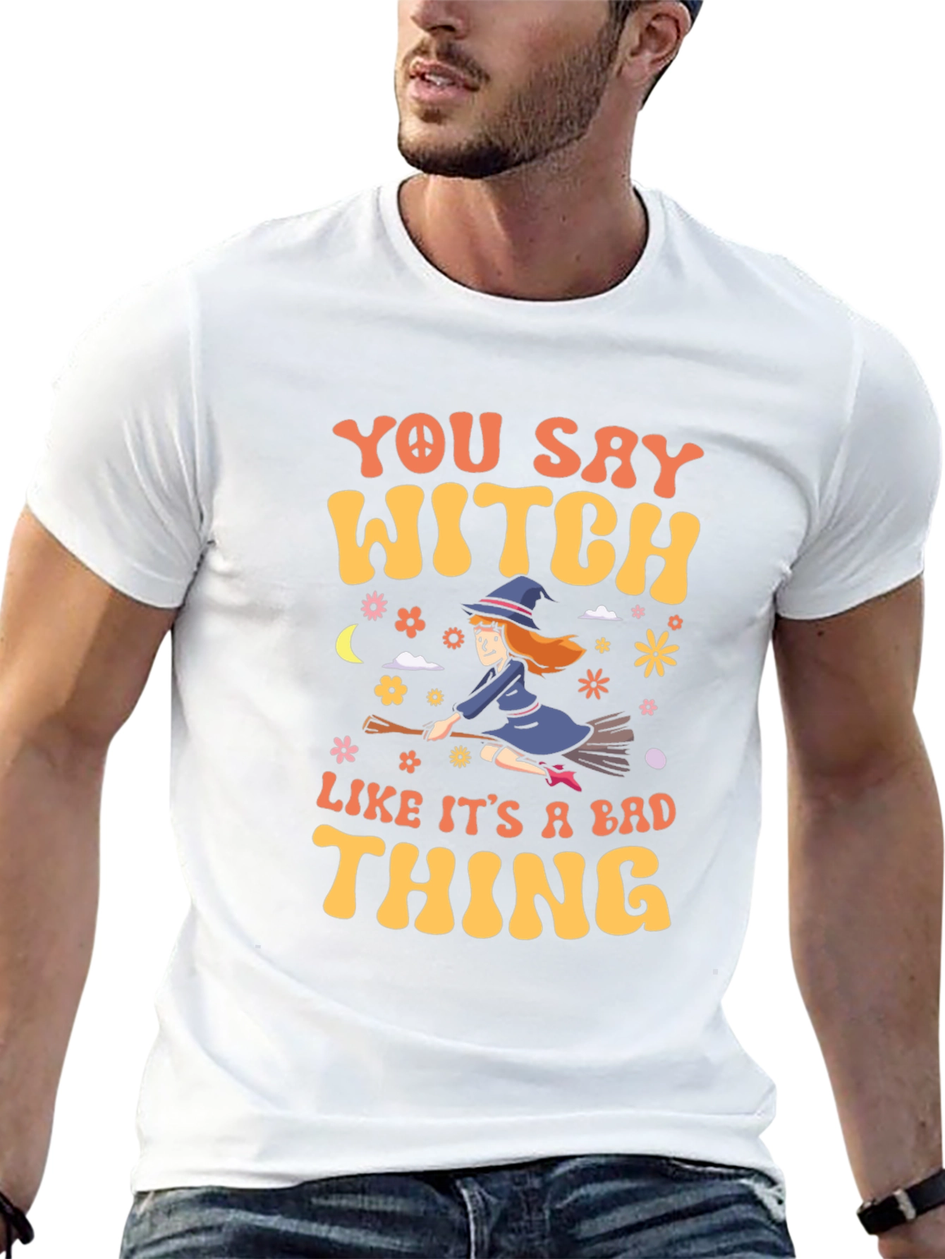 Witch Graphic T-Shirt - Bad Thing Quote Tee