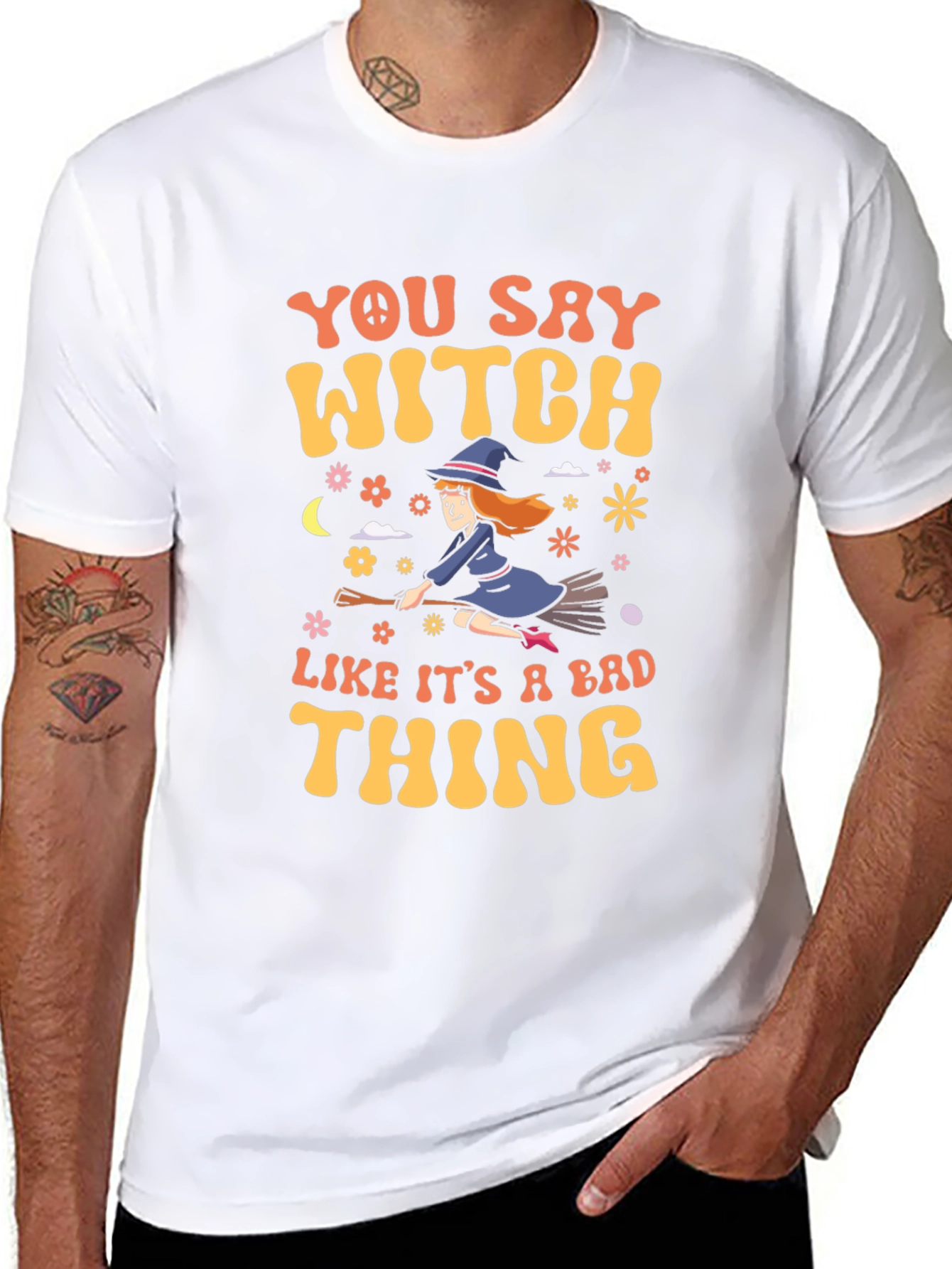 Witch Graphic T-Shirt - Bad Thing Quote Tee
