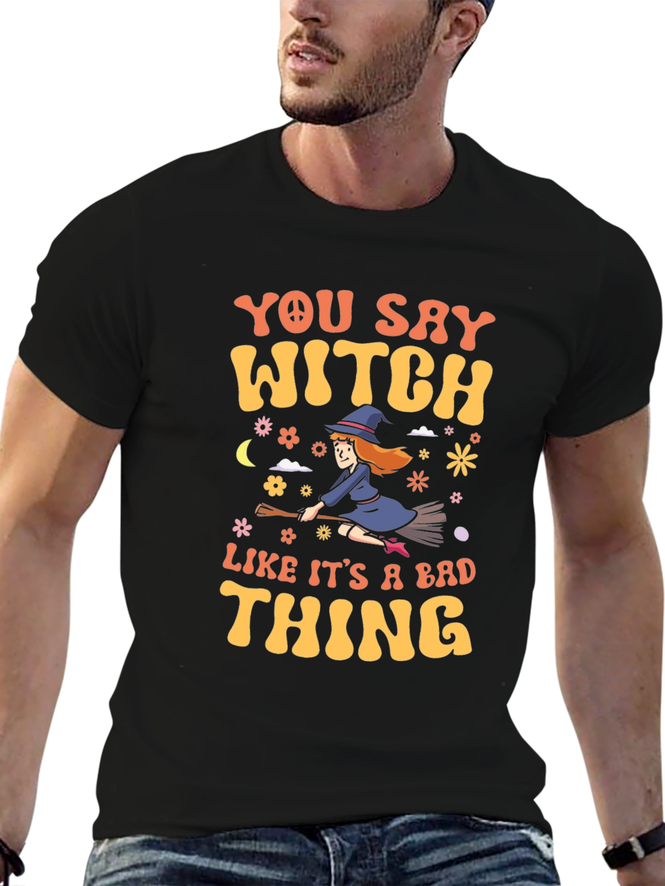 Witch Graphic T-Shirt - Bad Thing Quote Tee