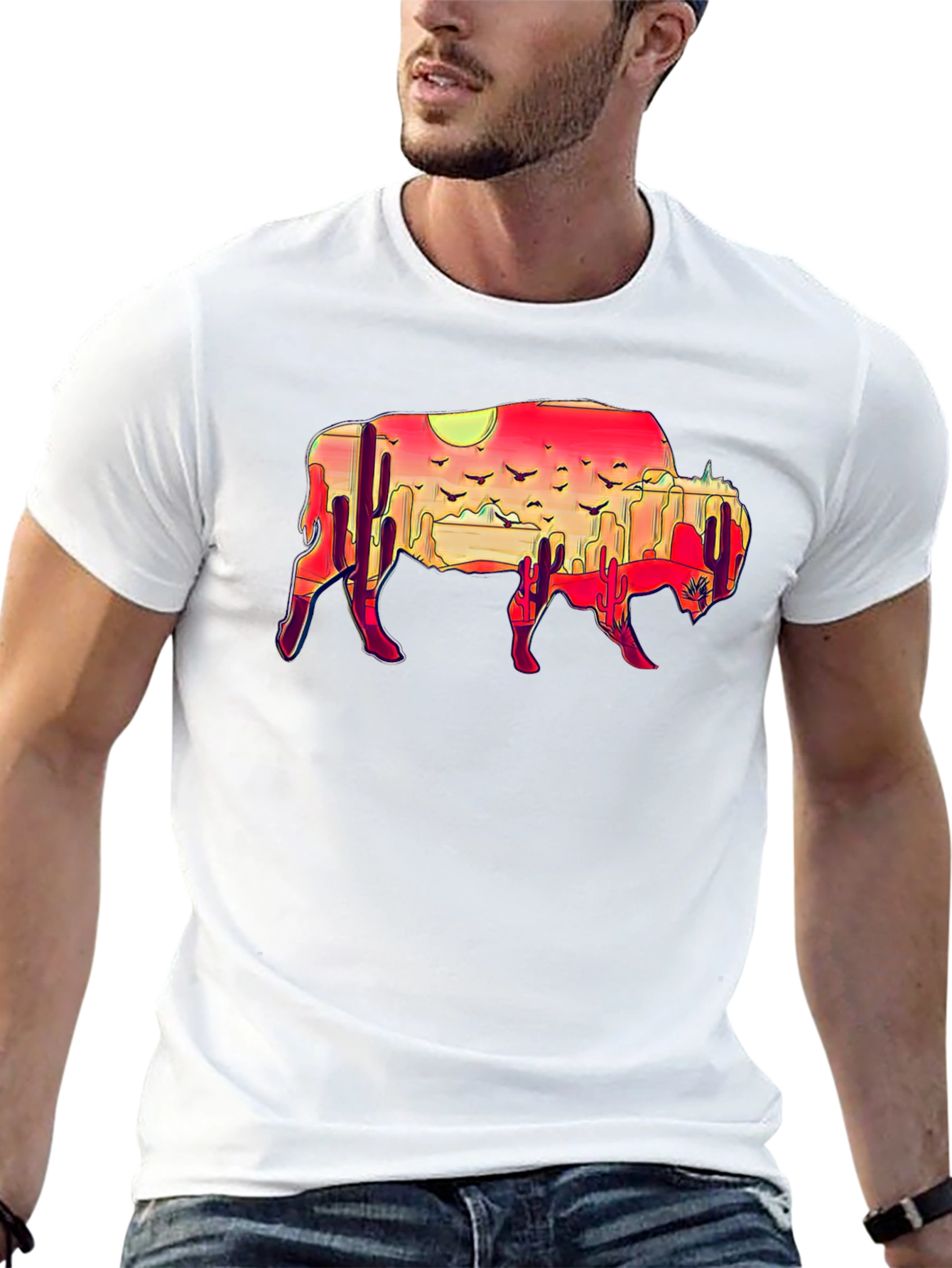 Buffalo Desert Sunset Graphic Tee