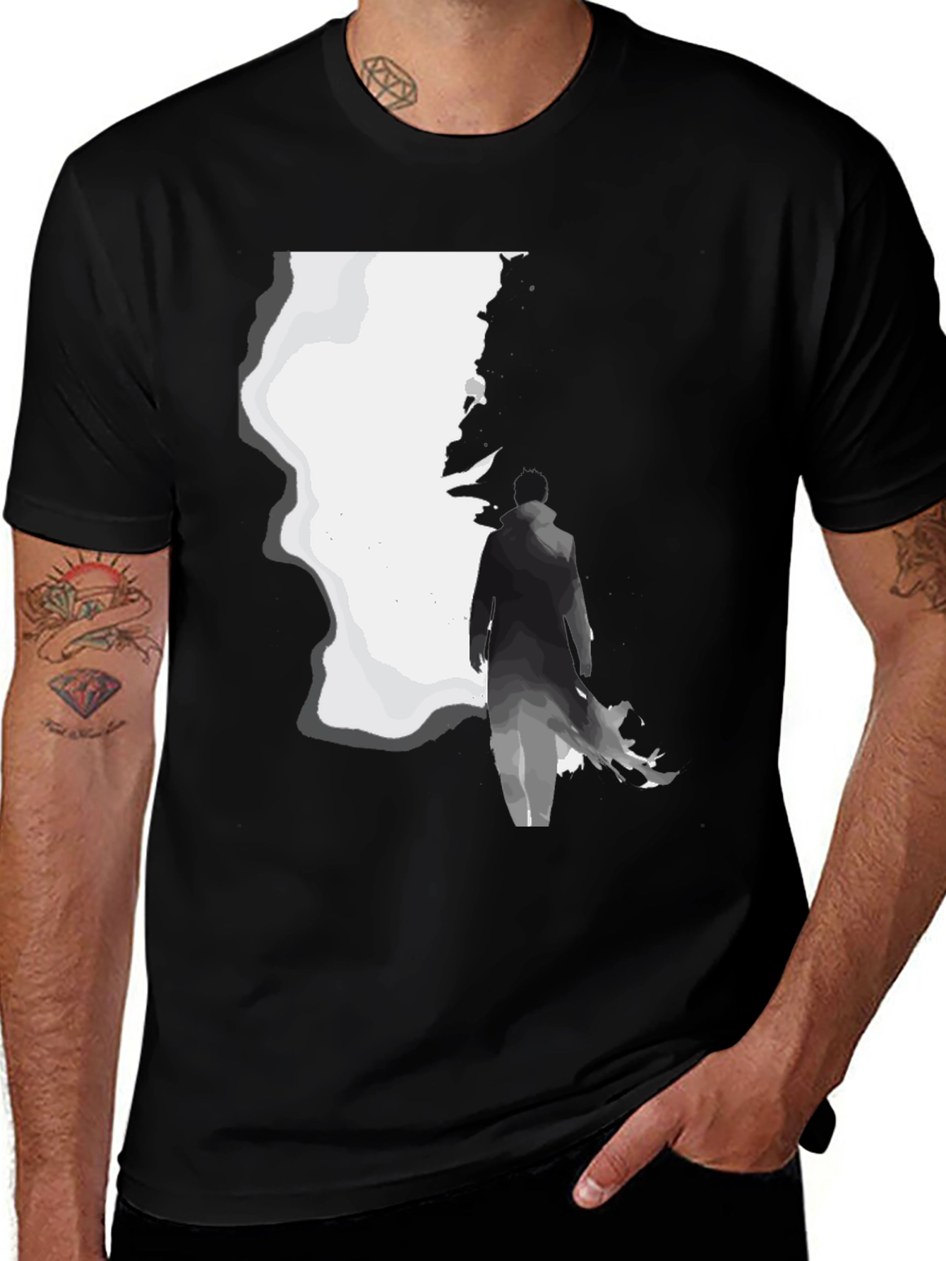 Silhouette Graphic Black T-Shirt