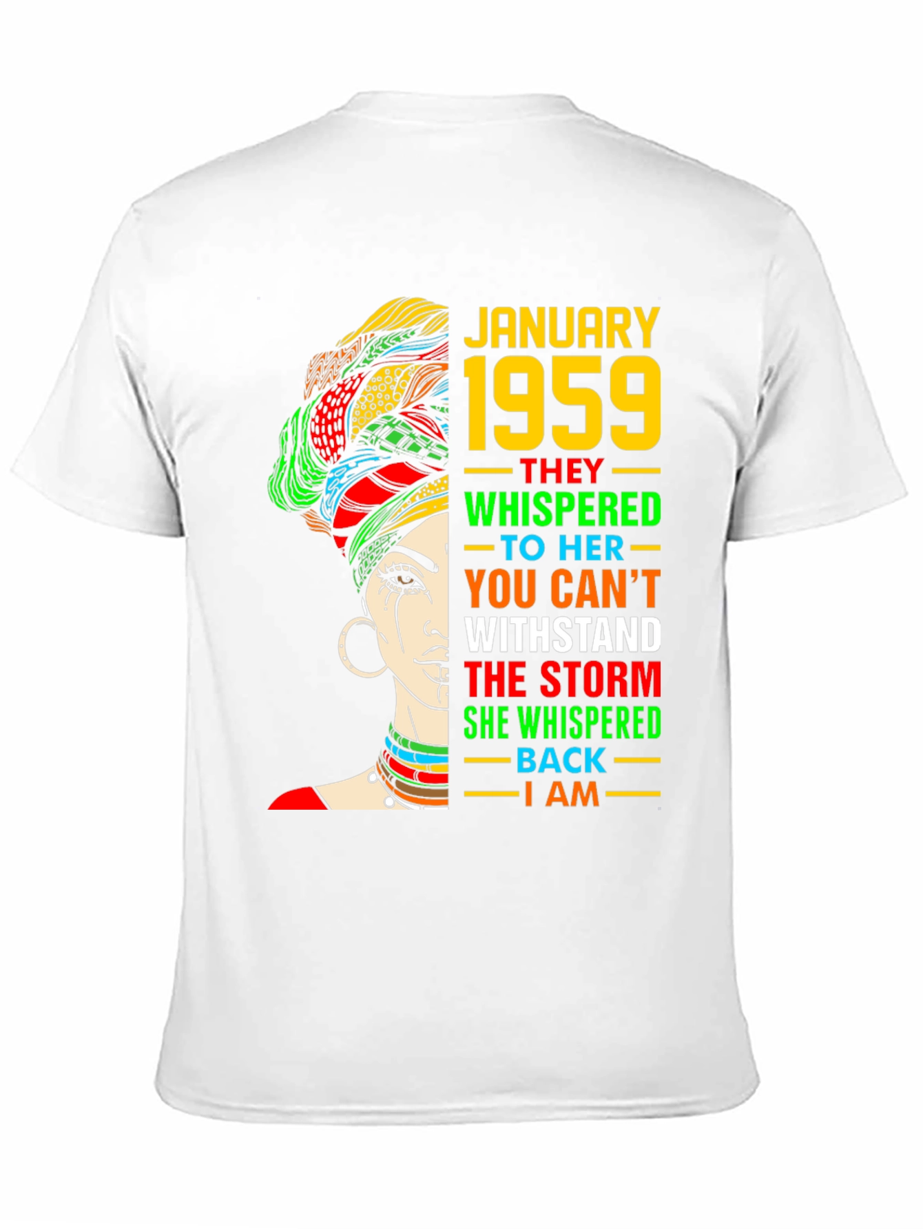 January 1959 Birthday Black Pride T-Shirt