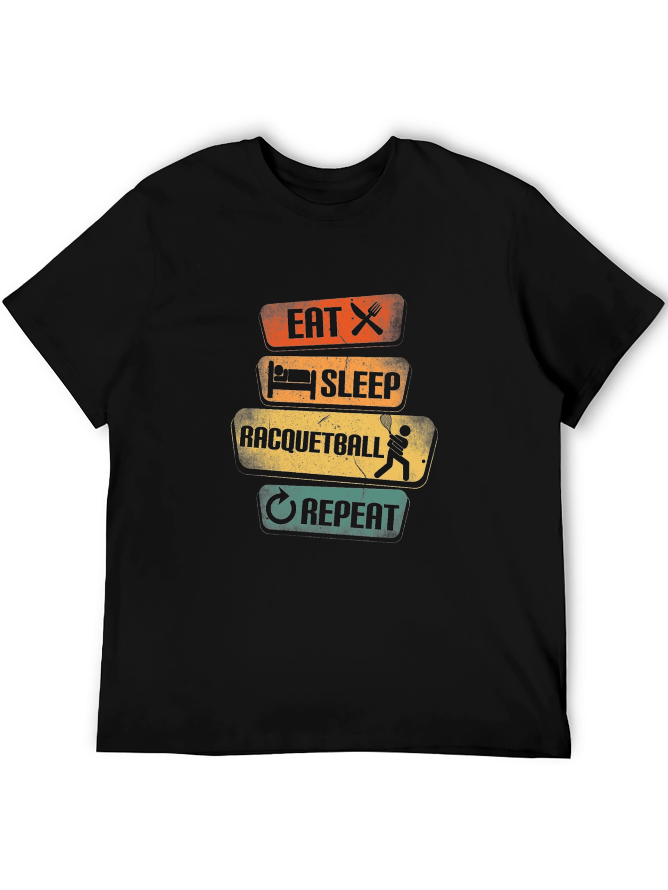 Eat Sleep Racquetball Repeat Graphic Tee